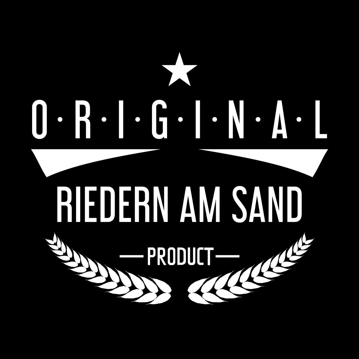 T-Shirt »Original Product« für den Ort »Riedern am Sand«