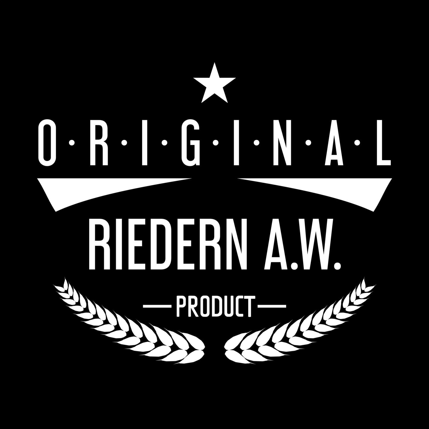 T-Shirt »Original Product« für den Ort »Riedern a.W.«