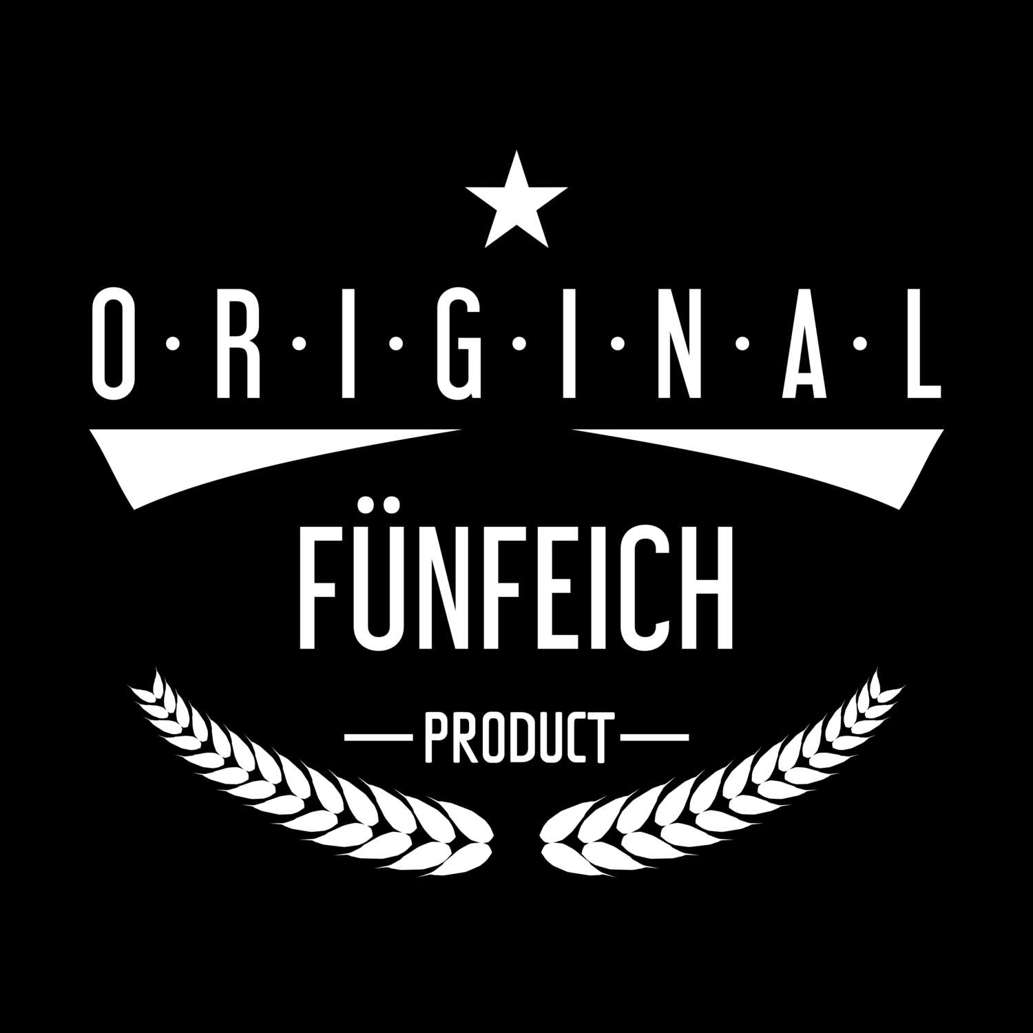 T-Shirt »Original Product« für den Ort »Fünfeich«