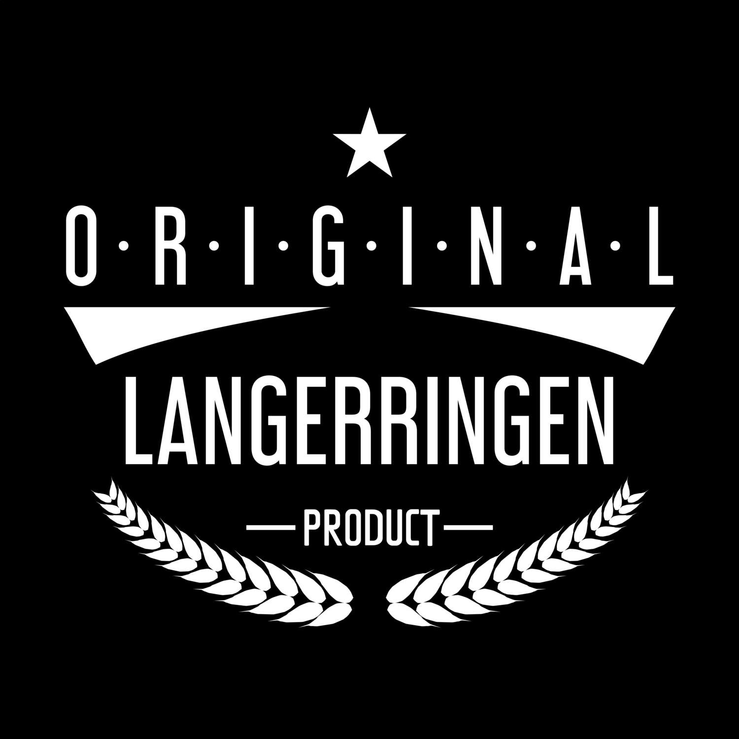 T-Shirt »Original Product« für den Ort »Langerringen«