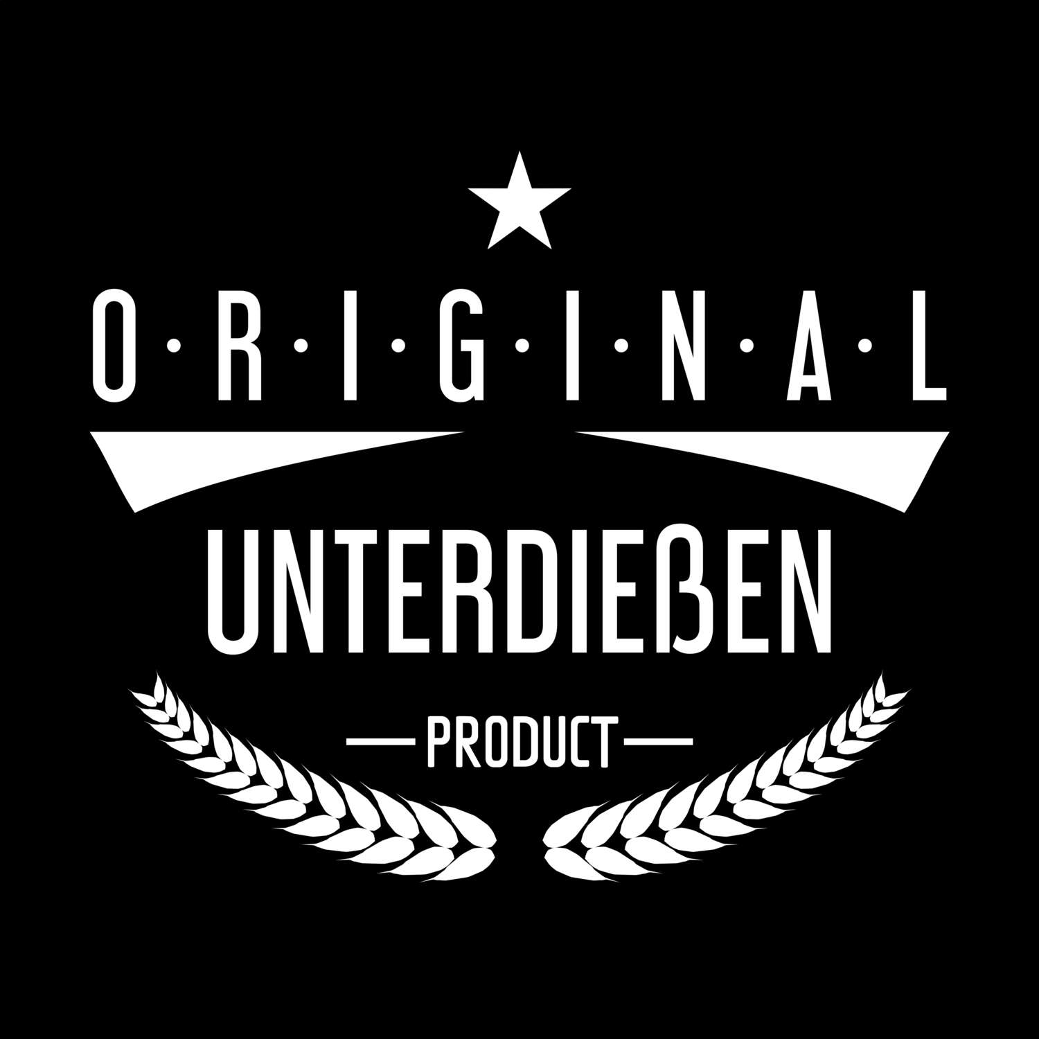 T-Shirt »Original Product« für den Ort »Unterdießen«