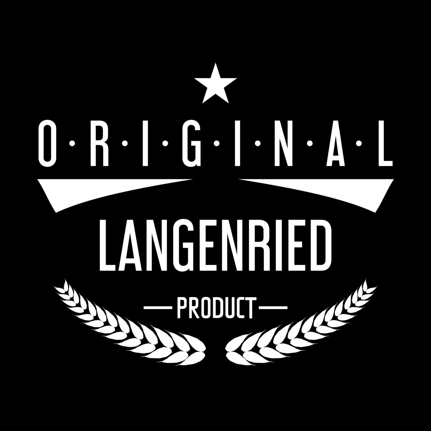 T-Shirt »Original Product« für den Ort »Langenried«