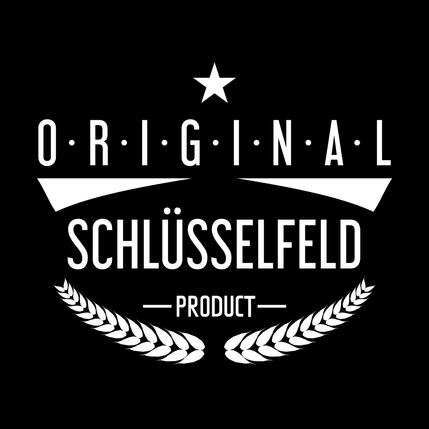 T-Shirt »Original Product« für den Ort »Schlüsselfeld«