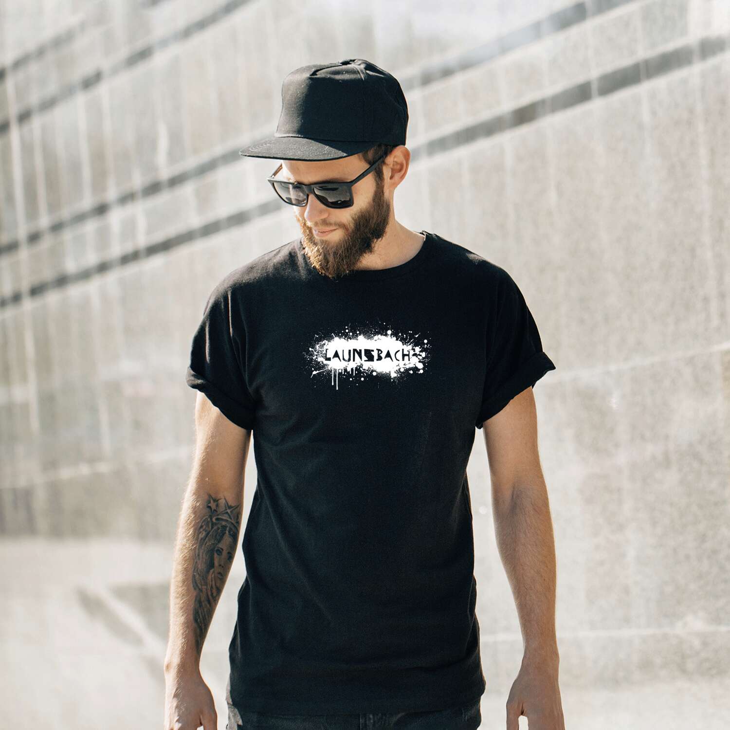T-Shirt »Paint Splash Punk« für den Ort »Launsbach«