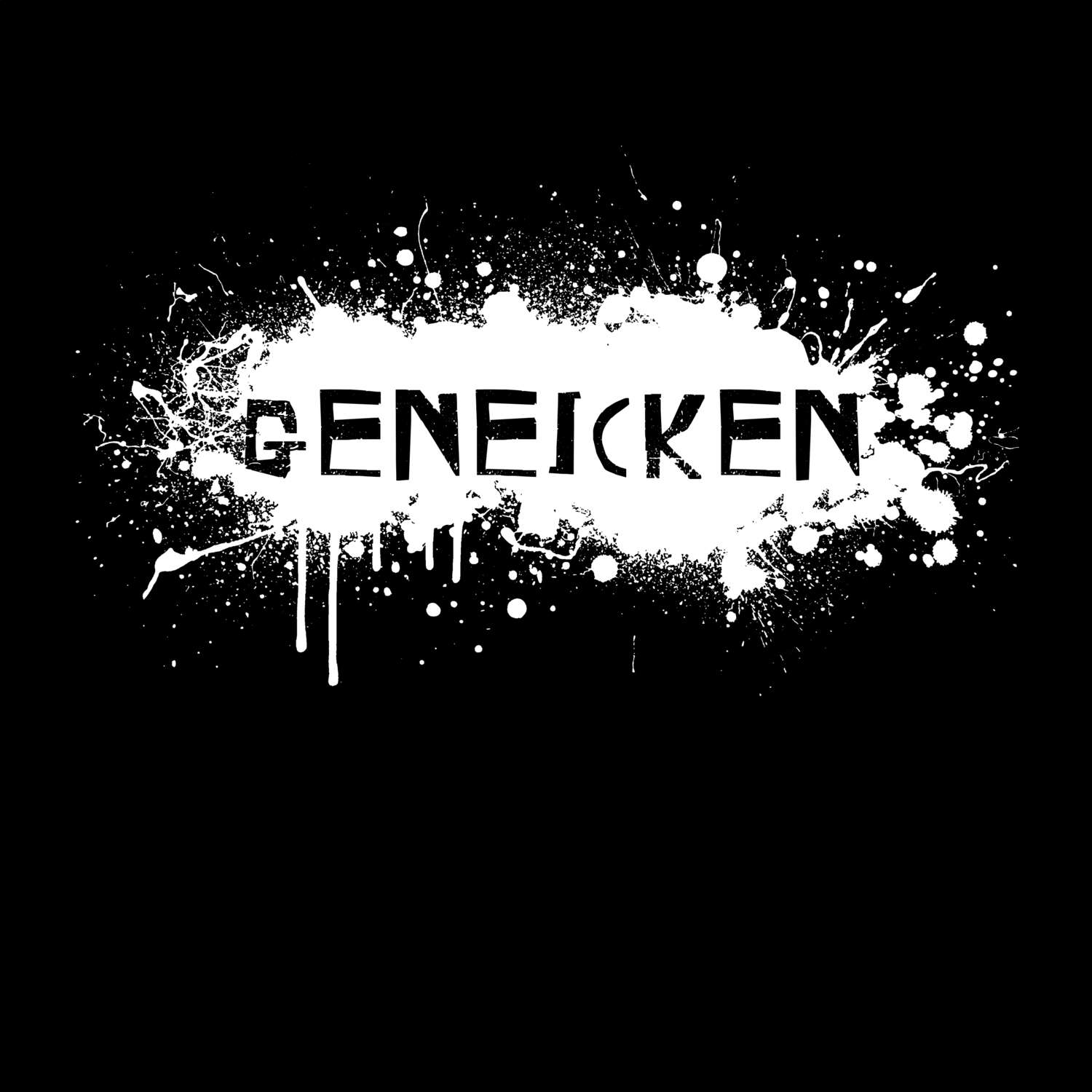 T-Shirt »Paint Splash Punk« für den Ort »Geneicken«