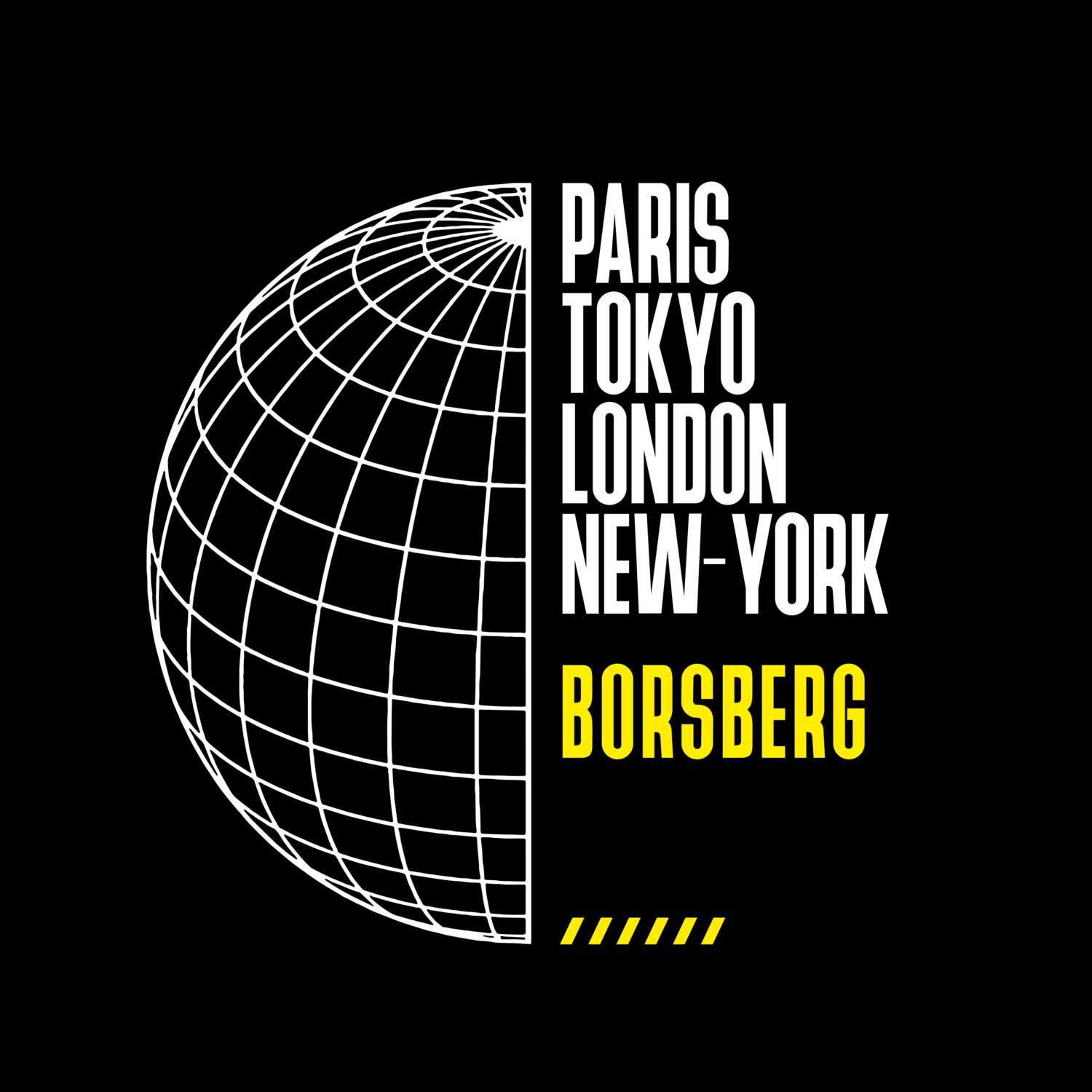 T-Shirt »Paris Tokyo London« für den Ort »Borsberg«