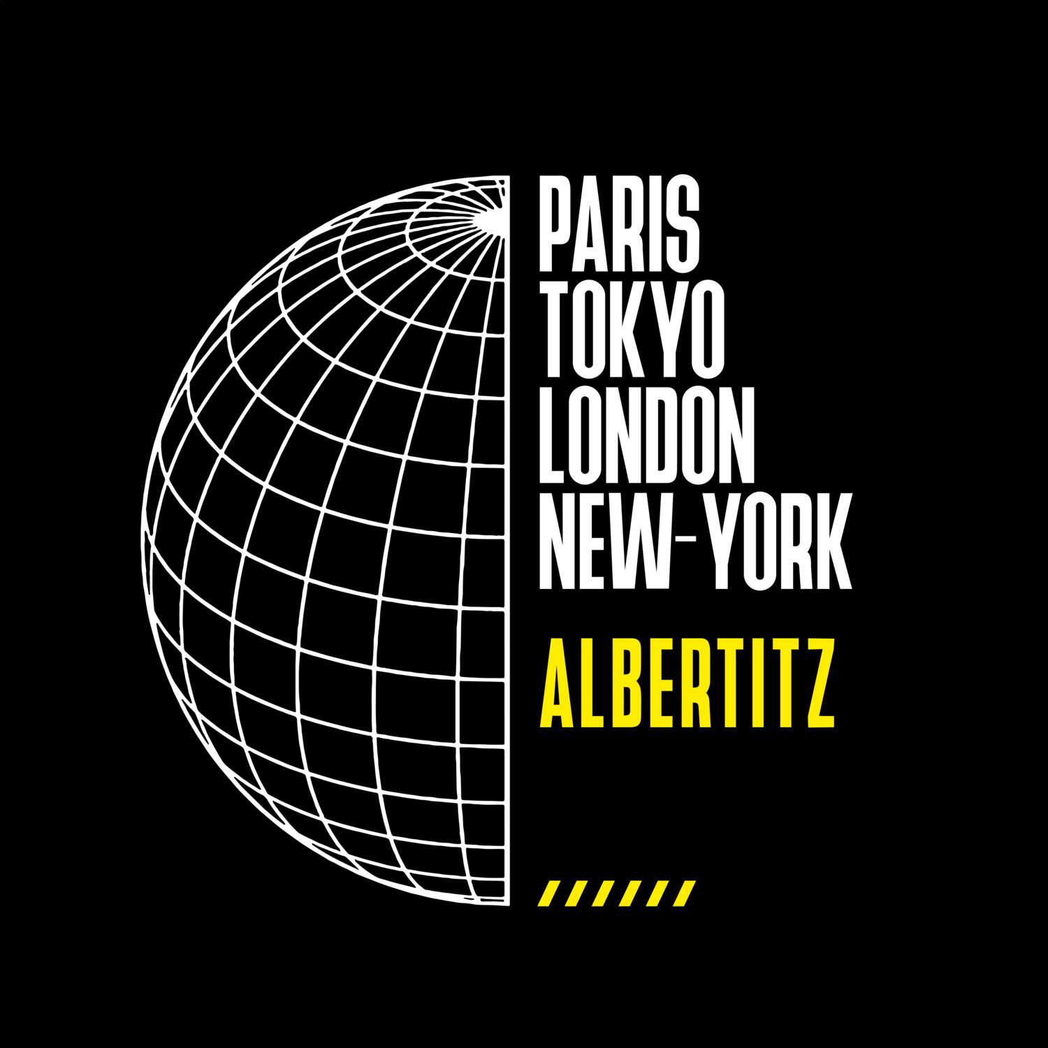 T-Shirt »Paris Tokyo London« für den Ort »Albertitz«