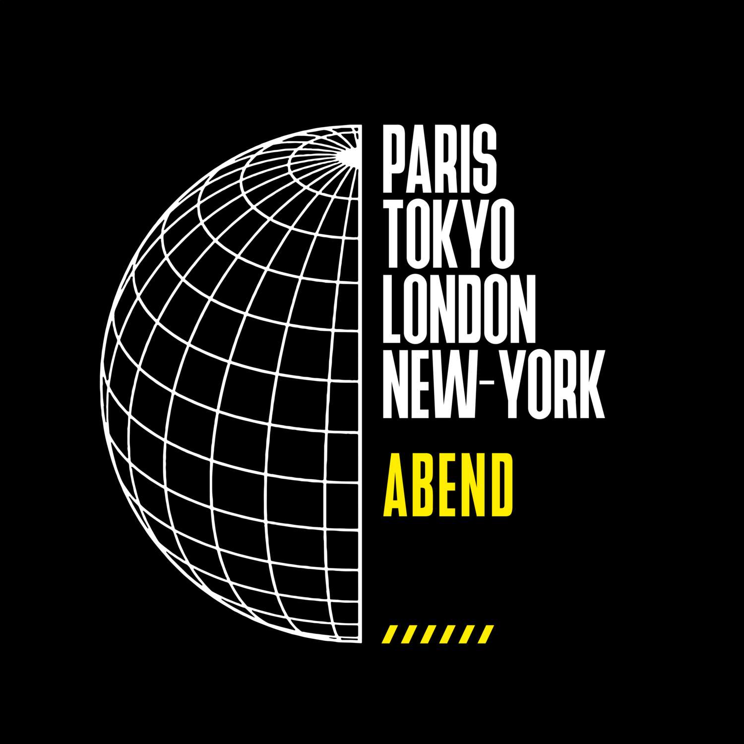 T-Shirt »Paris Tokyo London« für den Ort »Abend«