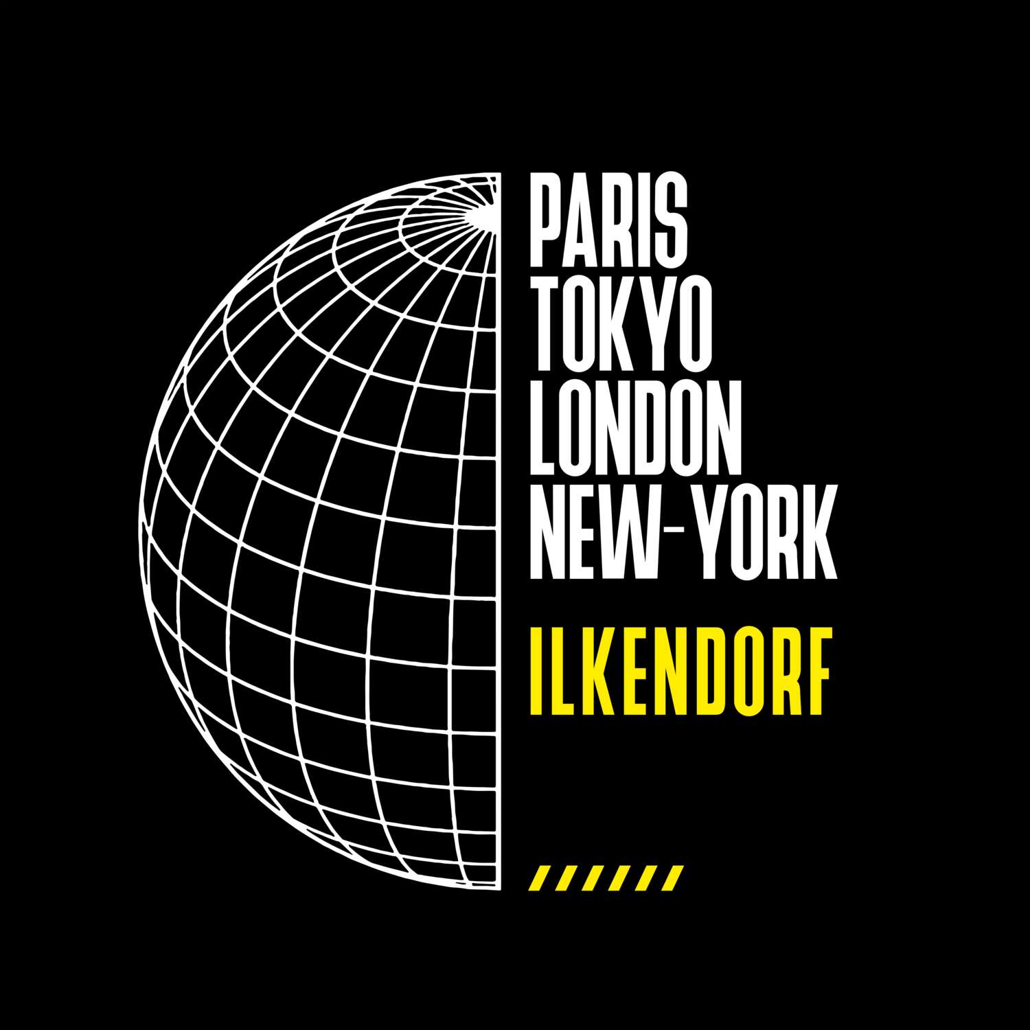 T-Shirt »Paris Tokyo London« für den Ort »Ilkendorf«