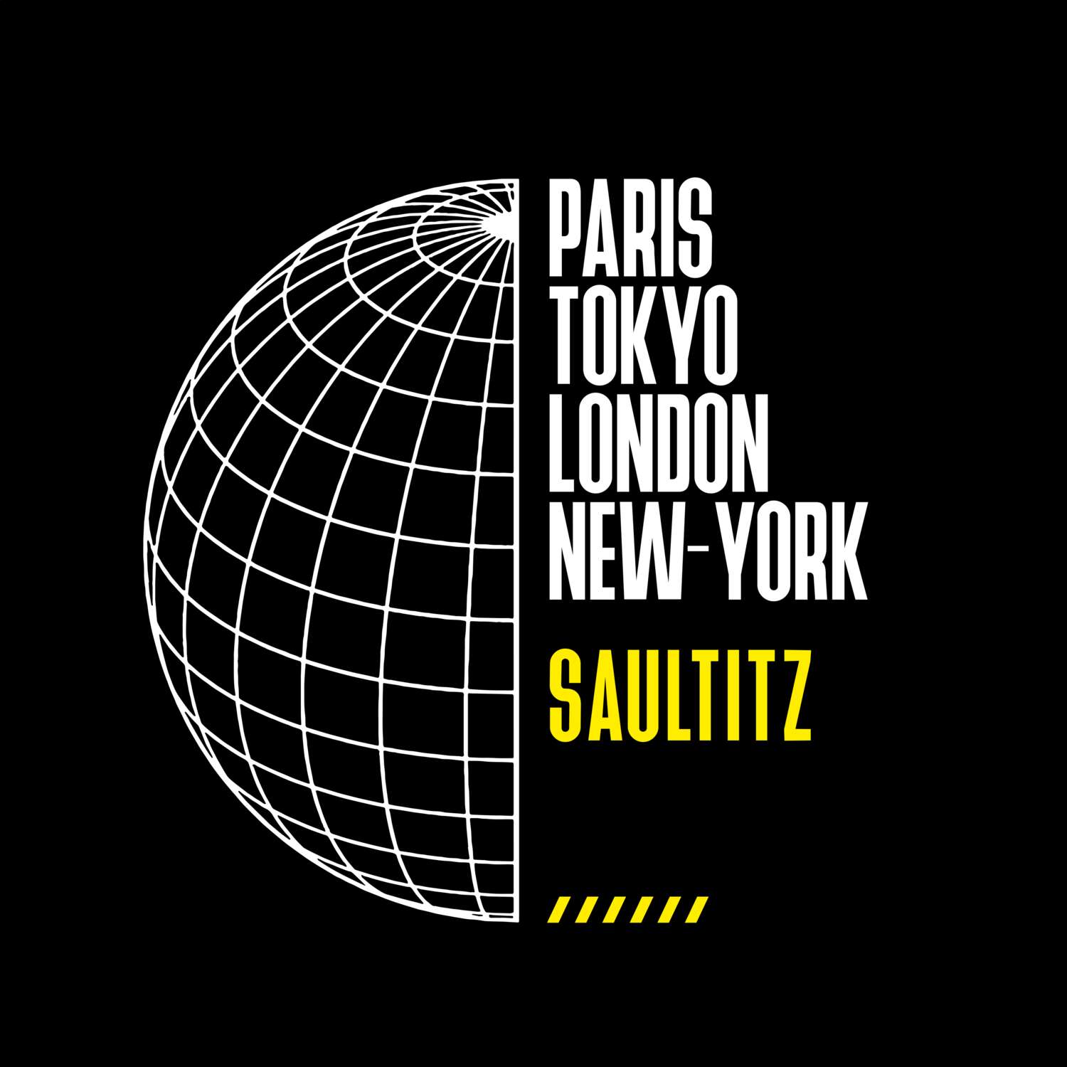 T-Shirt »Paris Tokyo London« für den Ort »Saultitz«