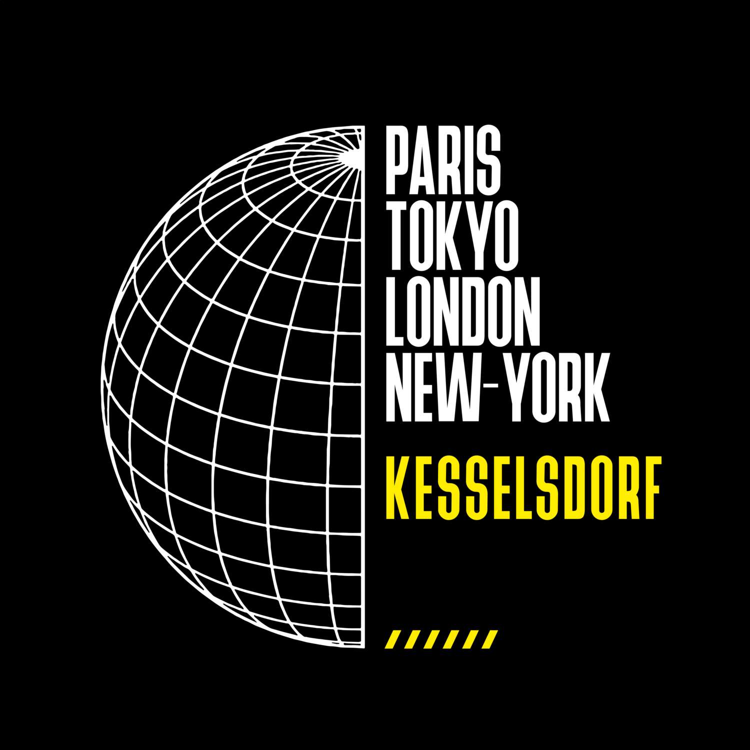 T-Shirt »Paris Tokyo London« für den Ort »Kesselsdorf«