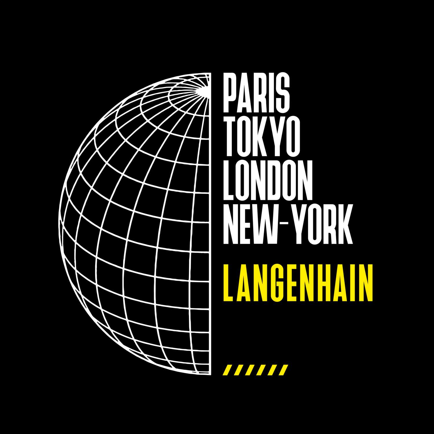 T-Shirt »Paris Tokyo London« für den Ort »Langenhain«