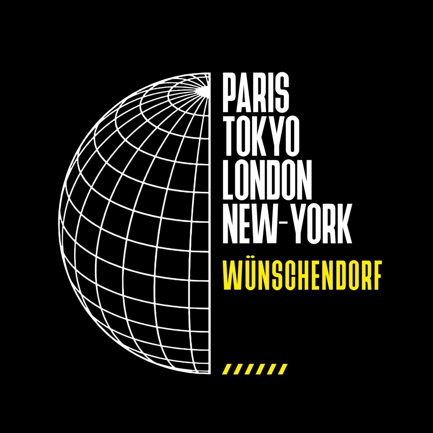 T-Shirt »Paris Tokyo London« für den Ort »Wünschendorf«