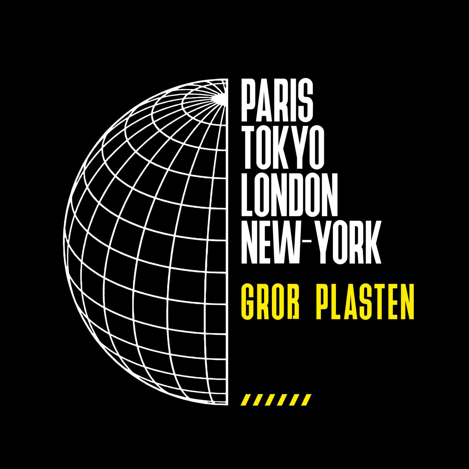 Groß Plasten T-Shirt »Paris Tokyo London«