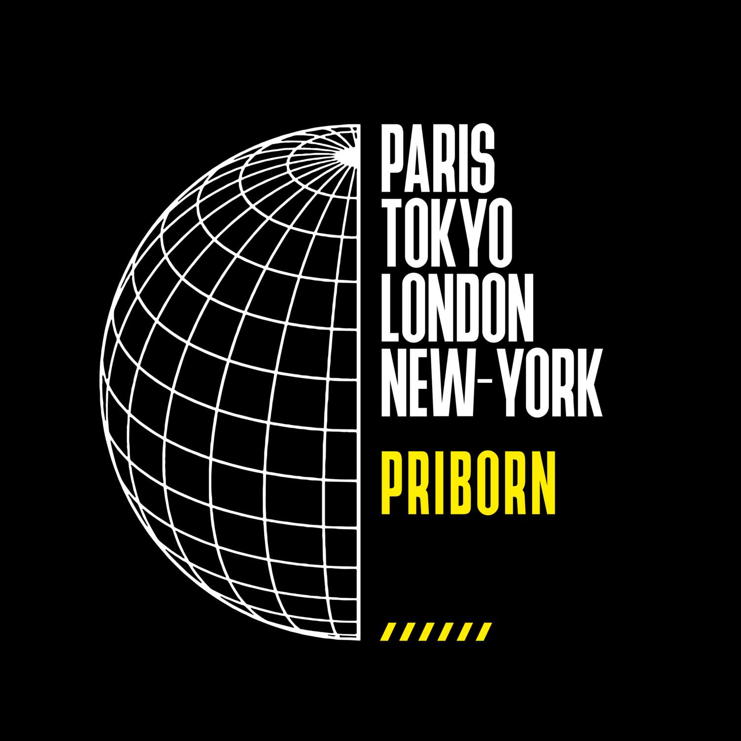 T-Shirt »Paris Tokyo London« für den Ort »Priborn«