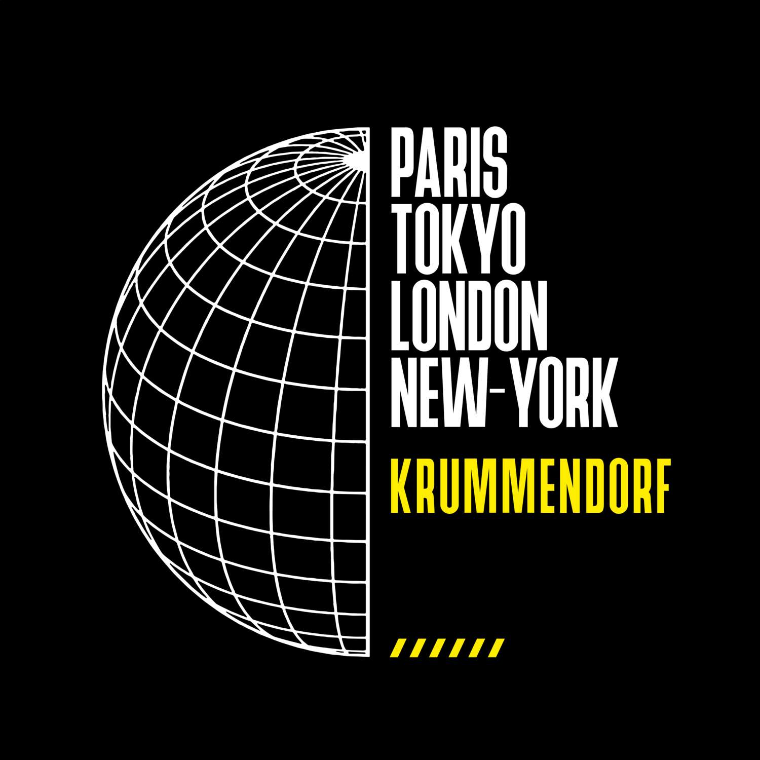 T-Shirt »Paris Tokyo London« für den Ort »Krummendorf«