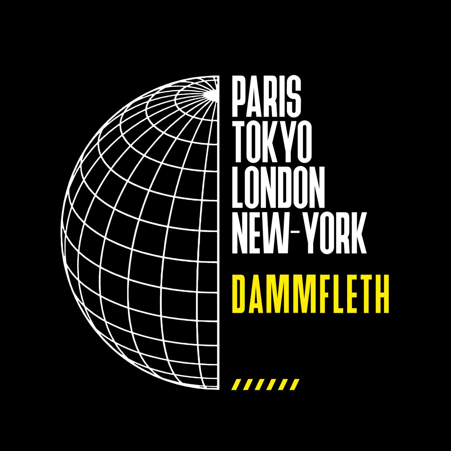 T-Shirt »Paris Tokyo London« für den Ort »Dammfleth«