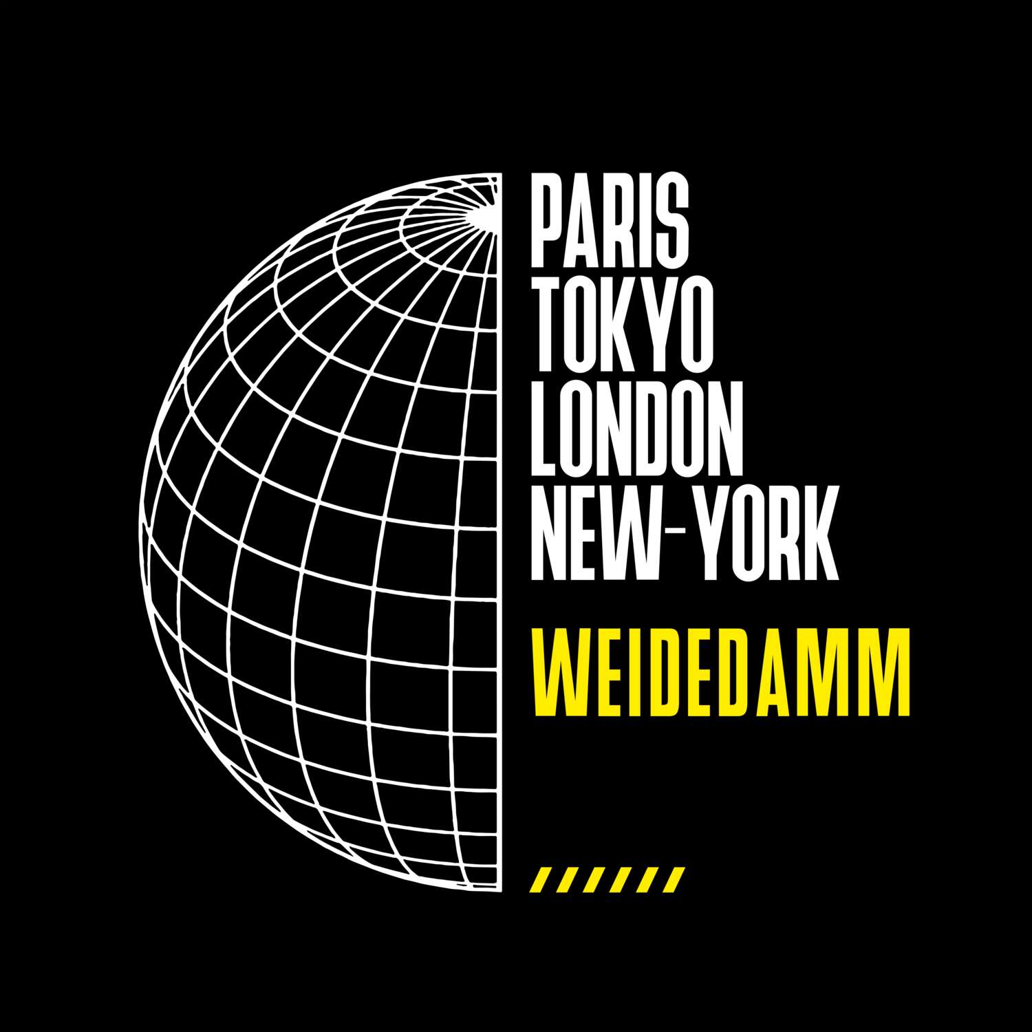 T-Shirt »Paris Tokyo London« für den Ort »Weidedamm«