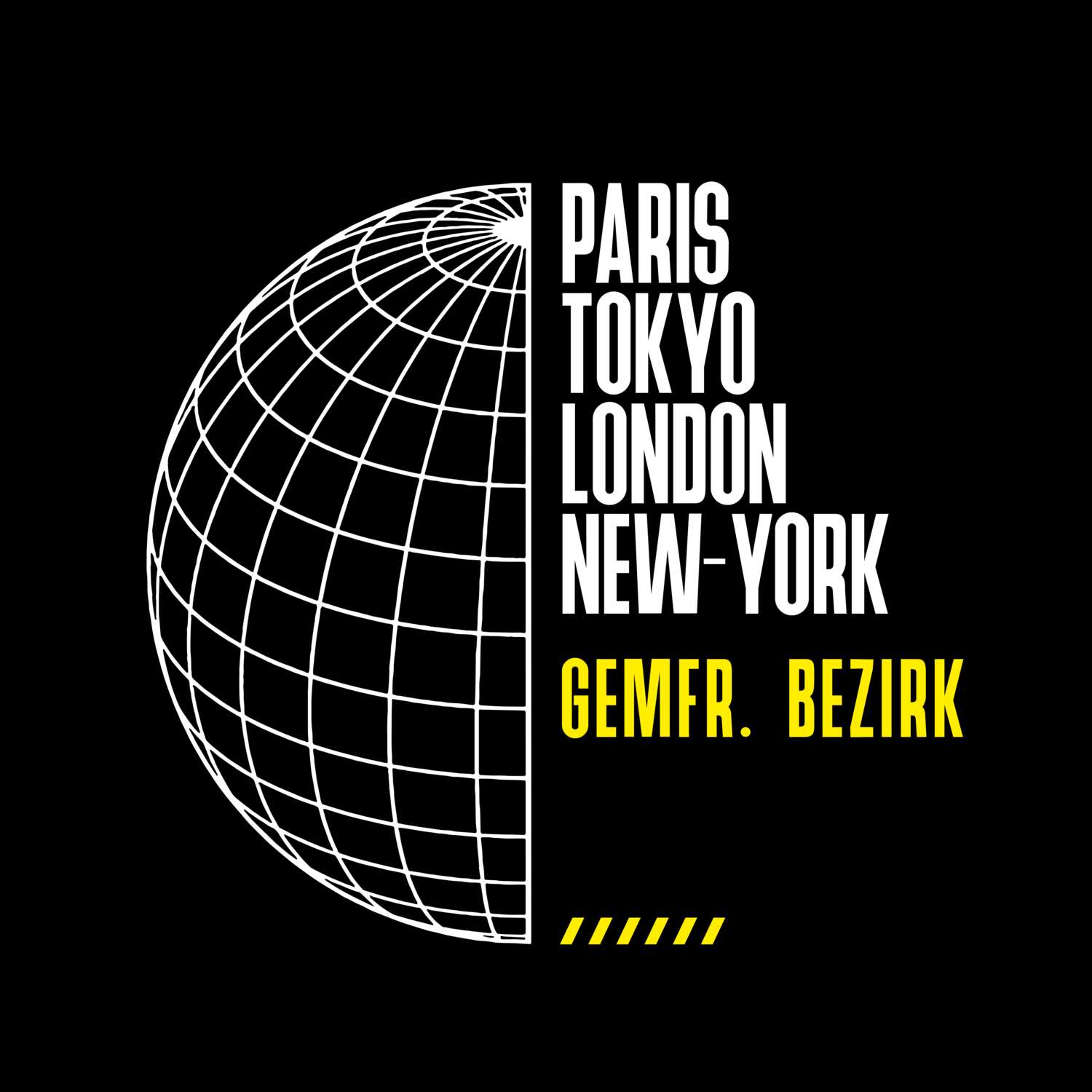 gemfr. Bezirk T-Shirt »Paris Tokyo London«