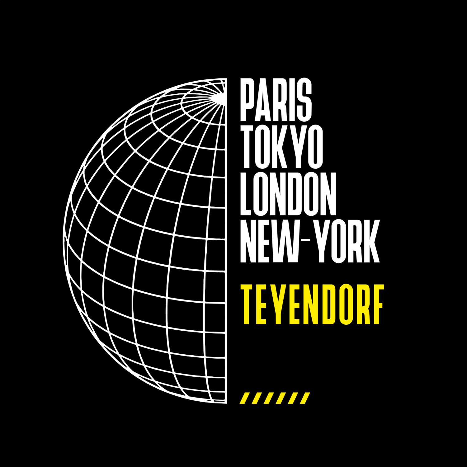 T-Shirt »Paris Tokyo London« für den Ort »Teyendorf«