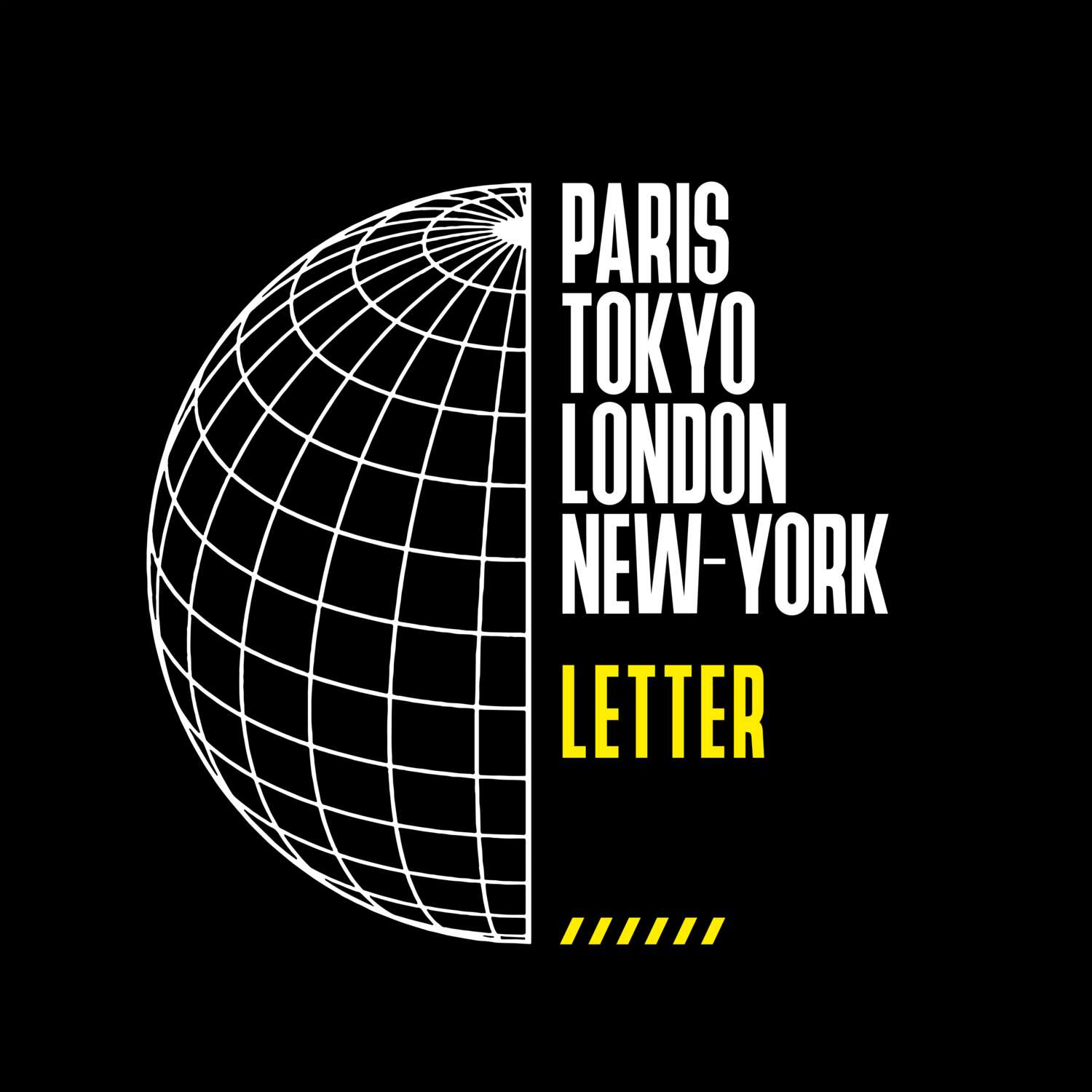 Letter T-Shirt »Paris Tokyo London«