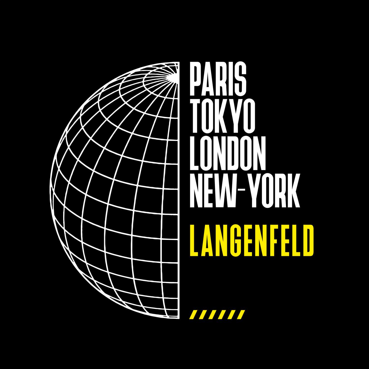 T-Shirt »Paris Tokyo London« für den Ort »Langenfeld«