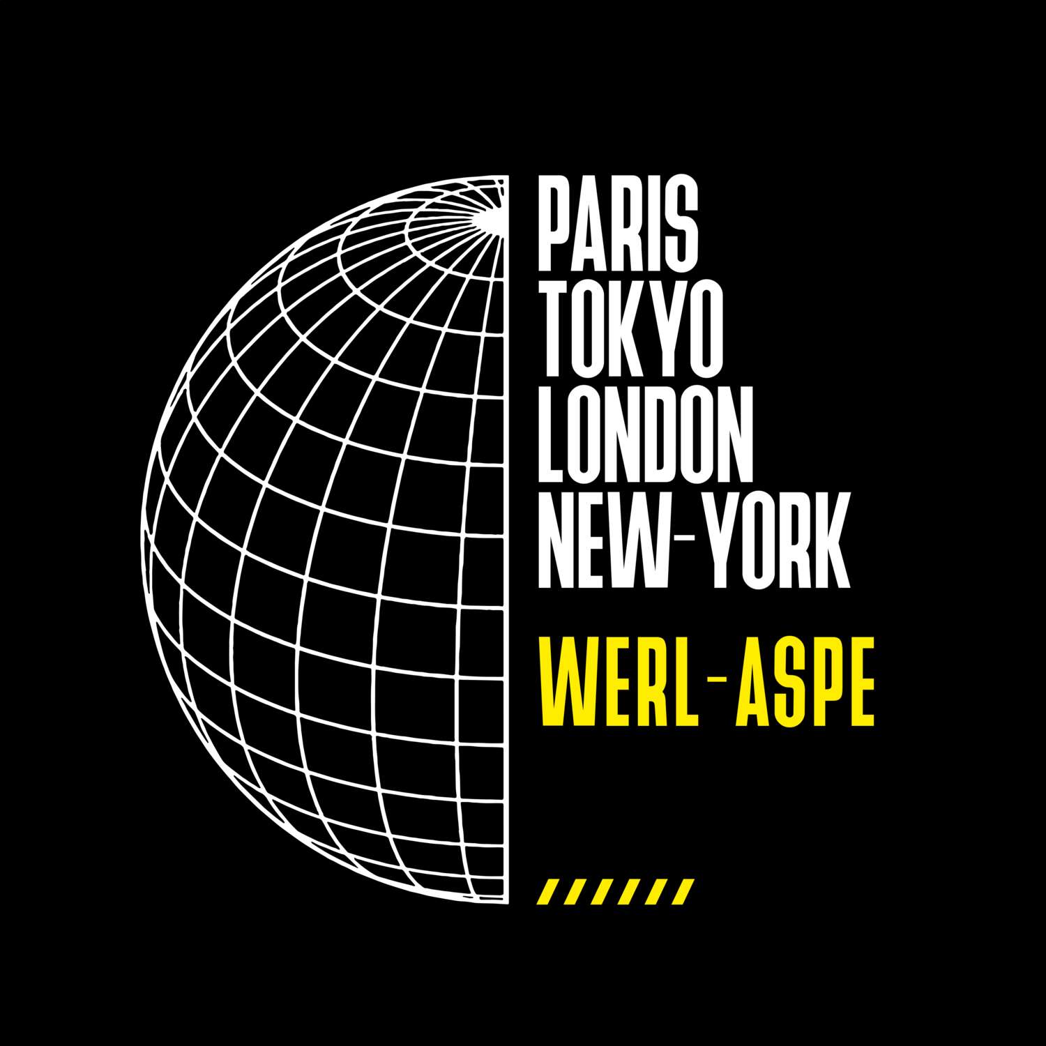 T-Shirt »Paris Tokyo London« für den Ort »Werl-Aspe«