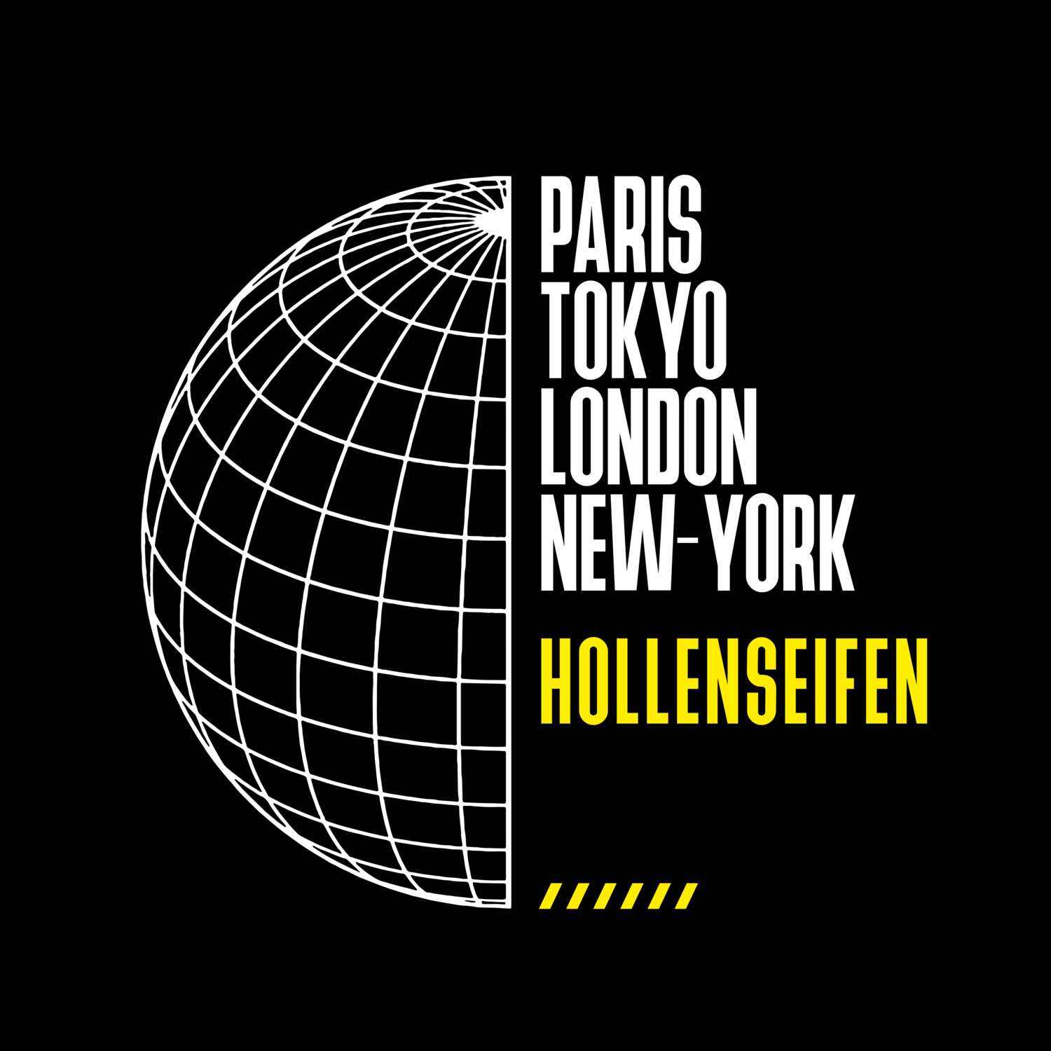 T-Shirt »Paris Tokyo London« für den Ort »Hollenseifen«