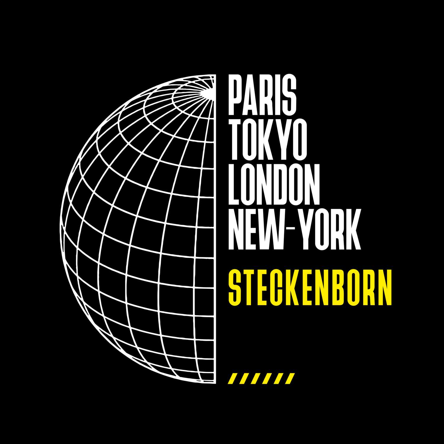 T-Shirt »Paris Tokyo London« für den Ort »Steckenborn«