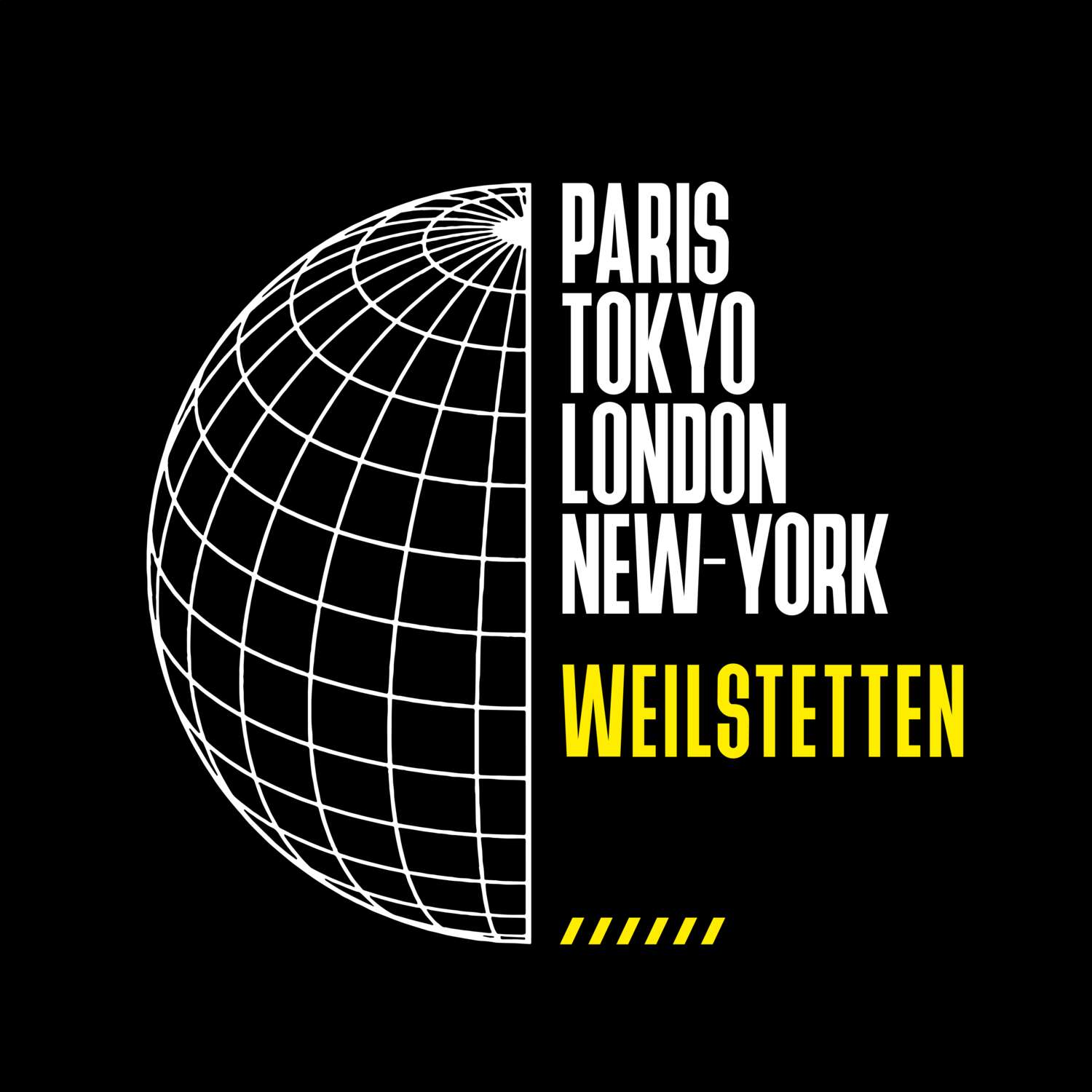 T-Shirt »Paris Tokyo London« für den Ort »Weilstetten«