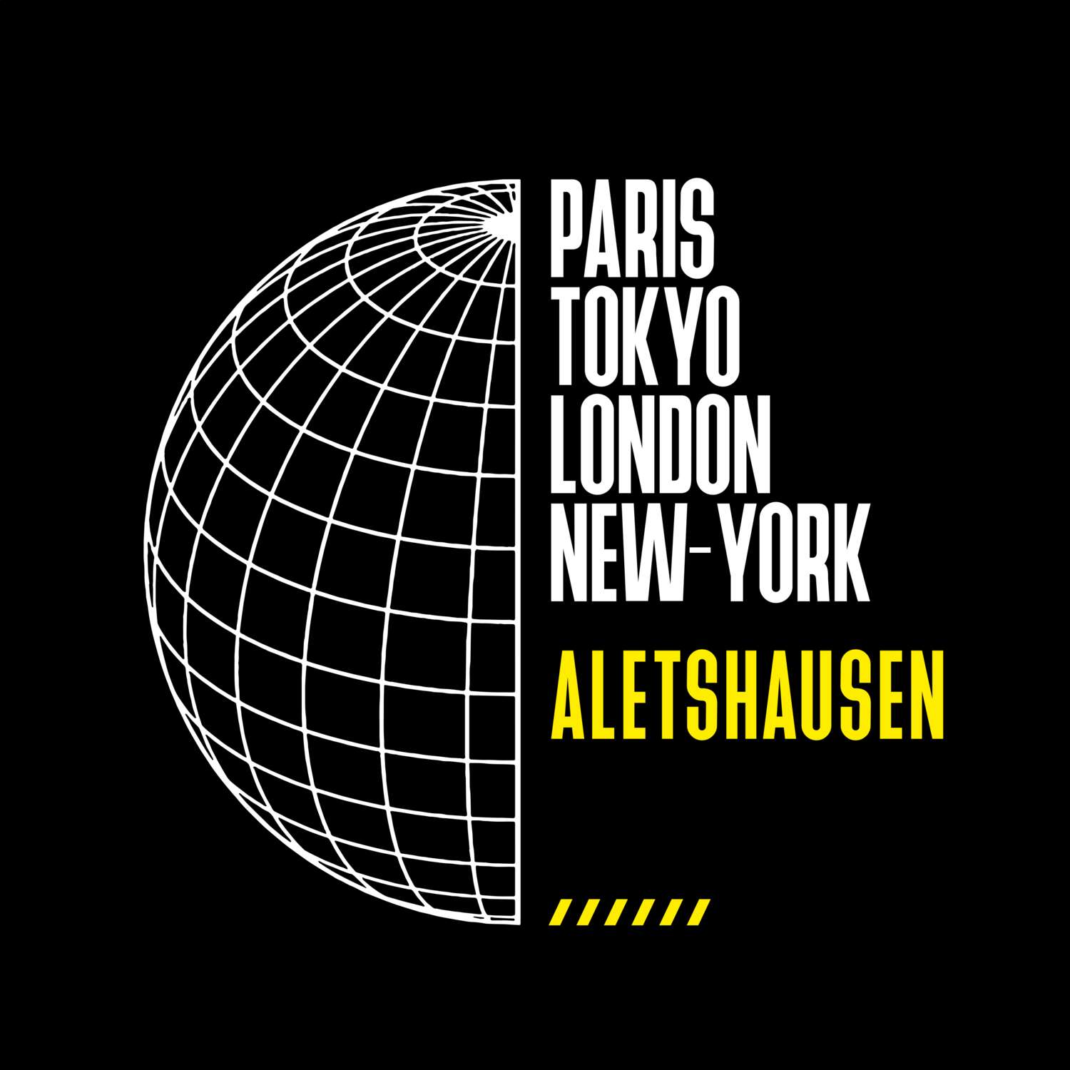 T-Shirt »Paris Tokyo London« für den Ort »Aletshausen«