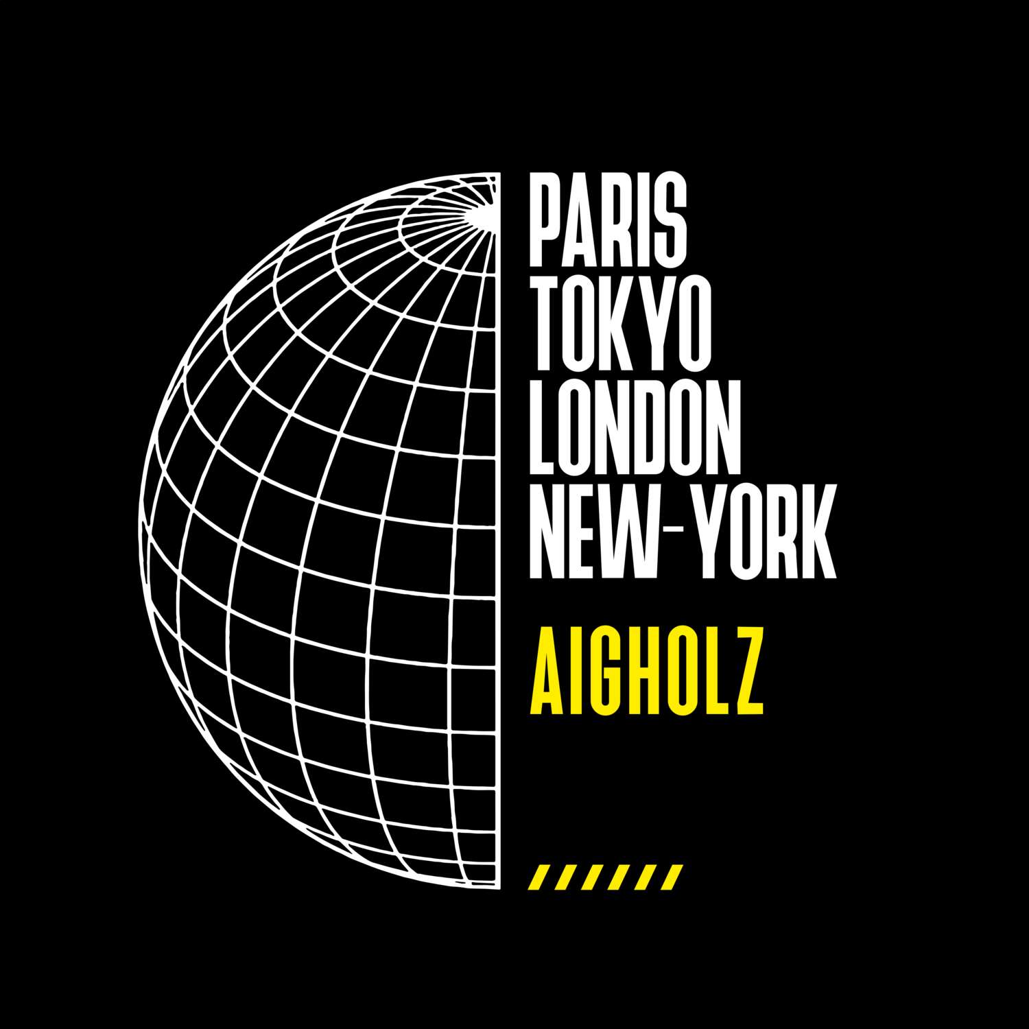 T-Shirt »Paris Tokyo London« für den Ort »Aigholz«