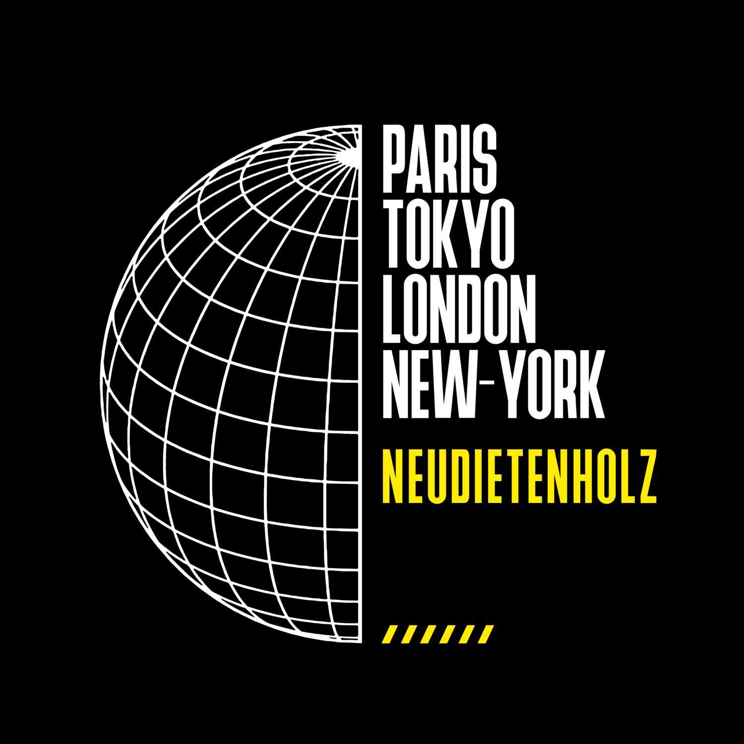 T-Shirt »Paris Tokyo London« für den Ort »Neudietenholz«