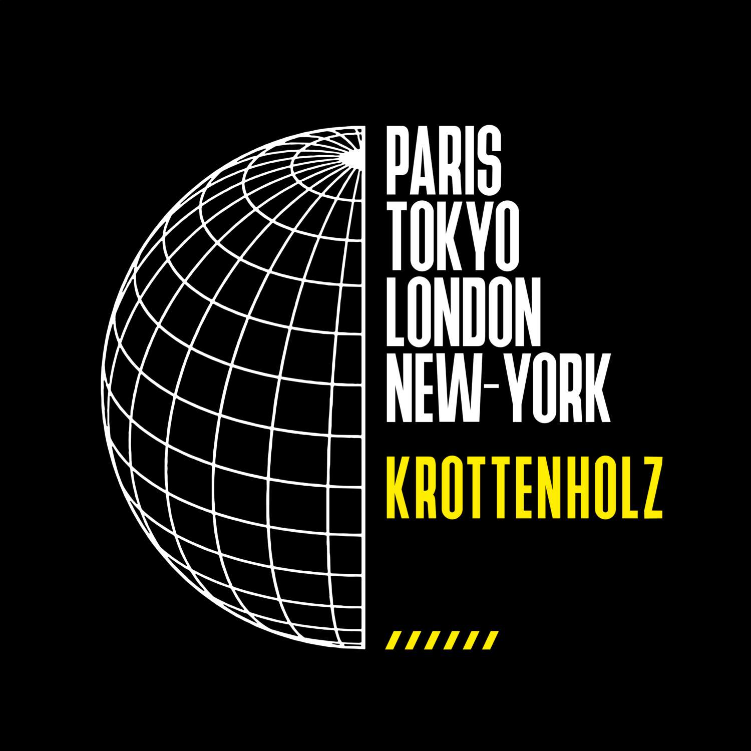 T-Shirt »Paris Tokyo London« für den Ort »Krottenholz«
