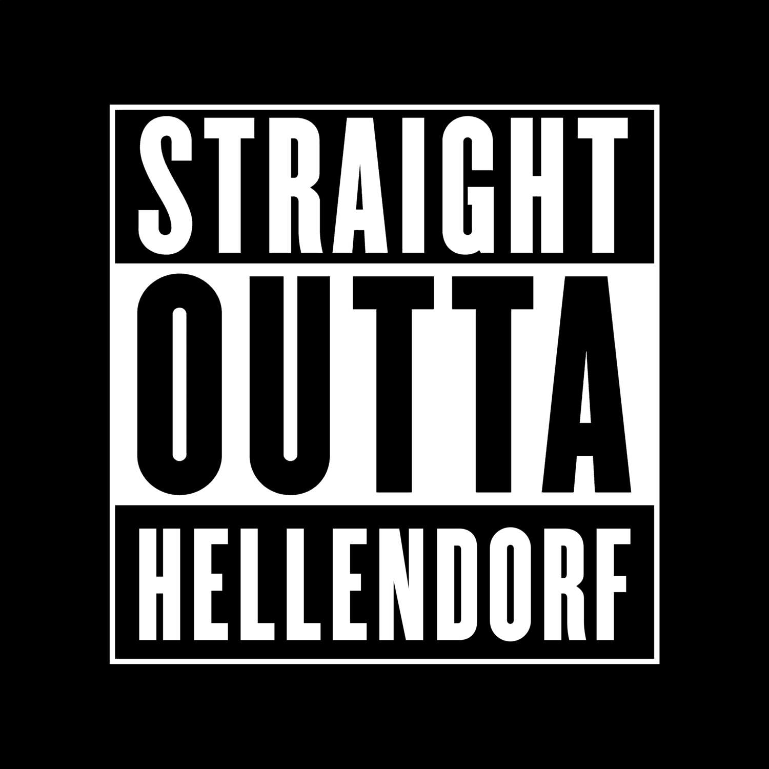 T-Shirt »Straight Outta« für den Ort »Hellendorf«