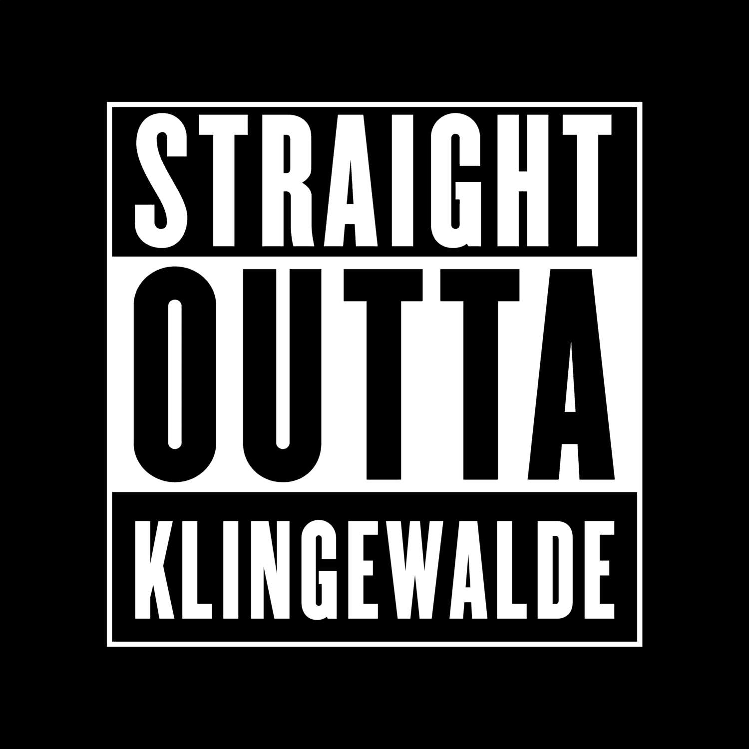 T-Shirt »Straight Outta« für den Ort »Klingewalde«