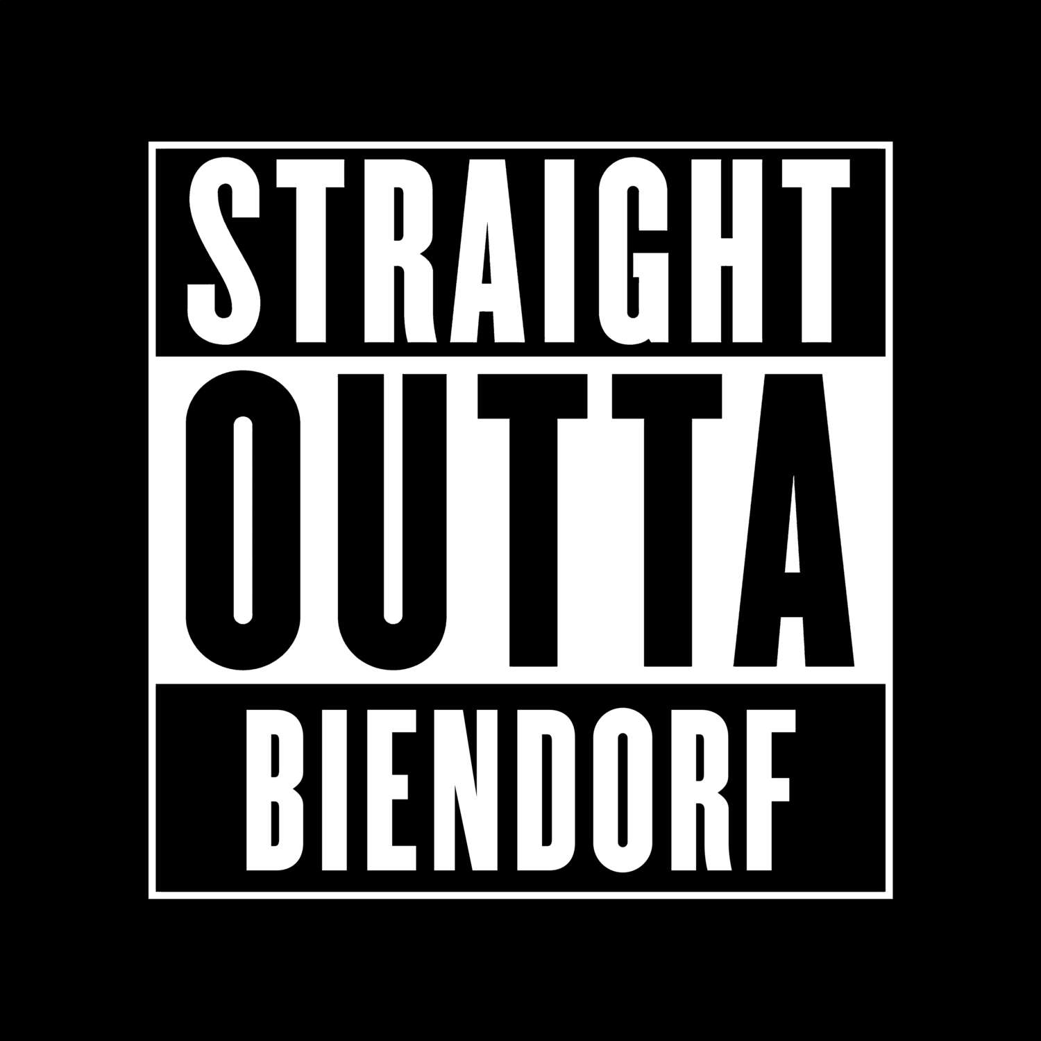 T-Shirt »Straight Outta« für den Ort »Biendorf«