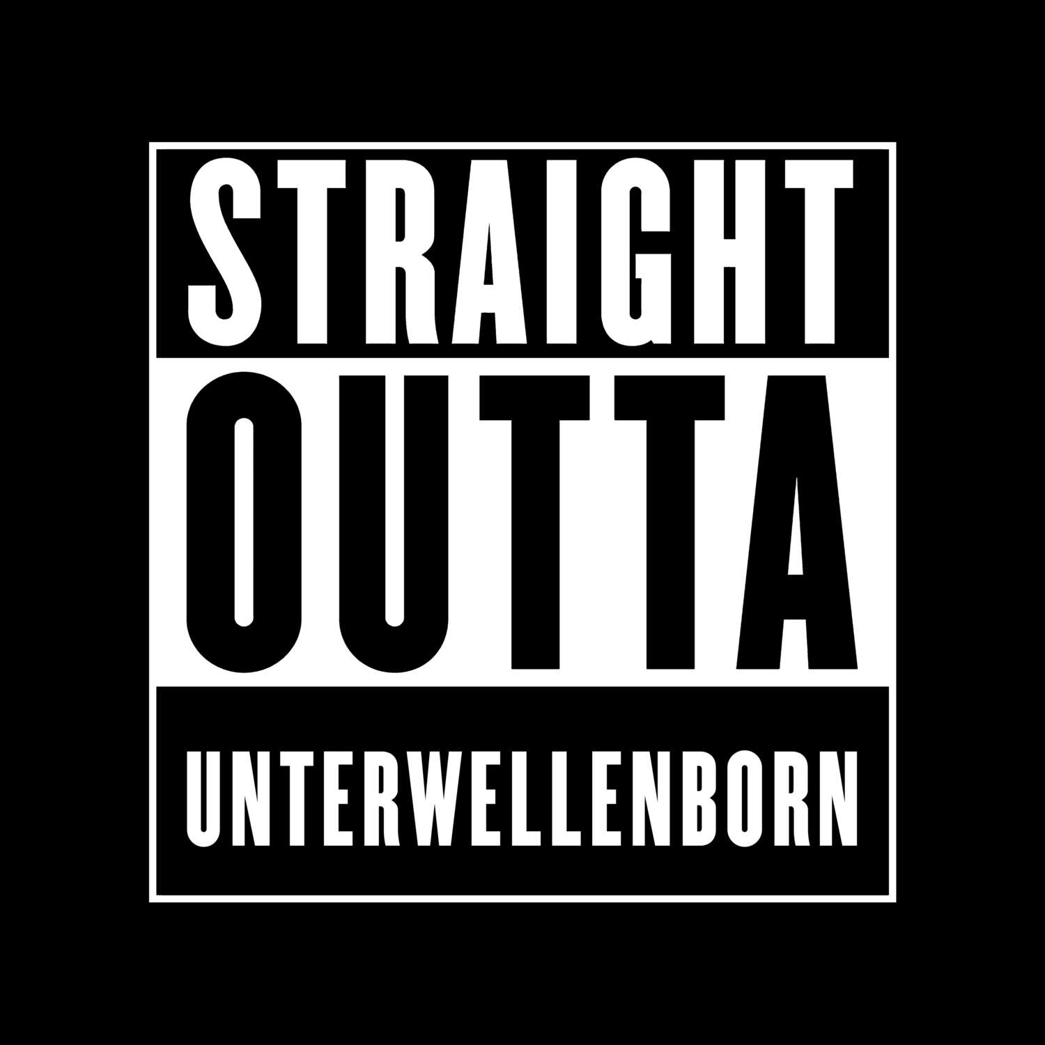 T-Shirt »Straight Outta« für den Ort »Unterwellenborn«