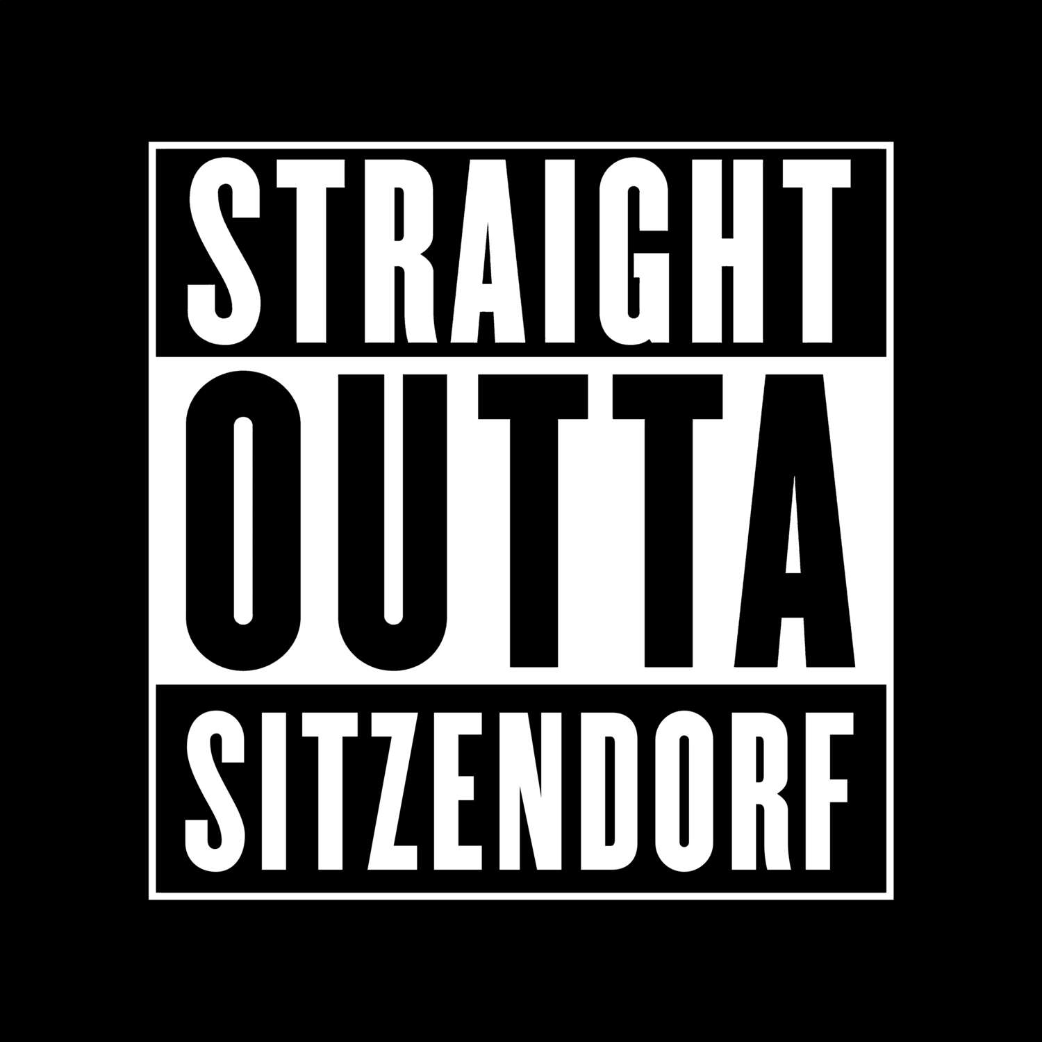 T-Shirt »Straight Outta« für den Ort »Sitzendorf«