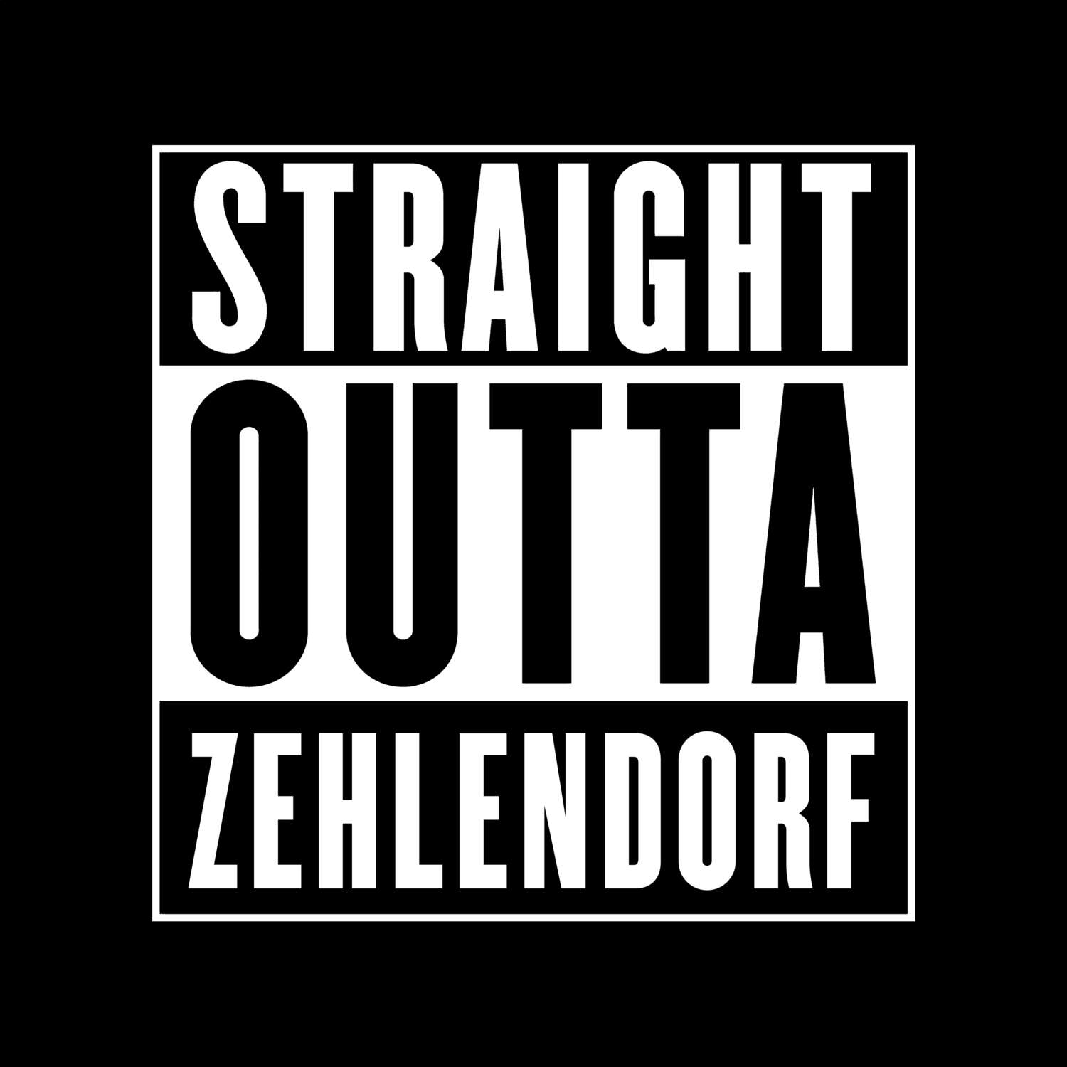 T-Shirt »Straight Outta« für den Ort »Zehlendorf«