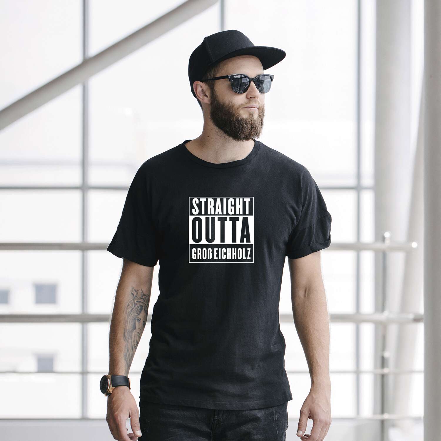 T-Shirt »Straight Outta« für den Ort »Groß Eichholz«