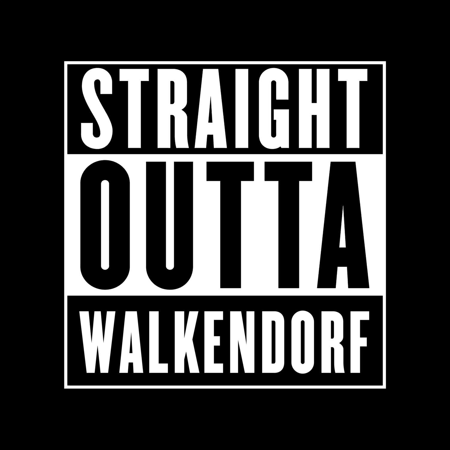 T-Shirt »Straight Outta« für den Ort »Walkendorf«