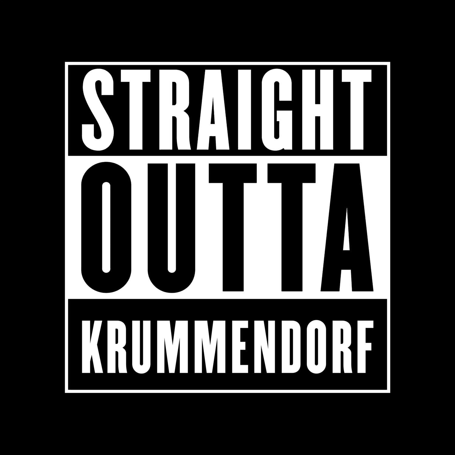 T-Shirt »Straight Outta« für den Ort »Krummendorf«