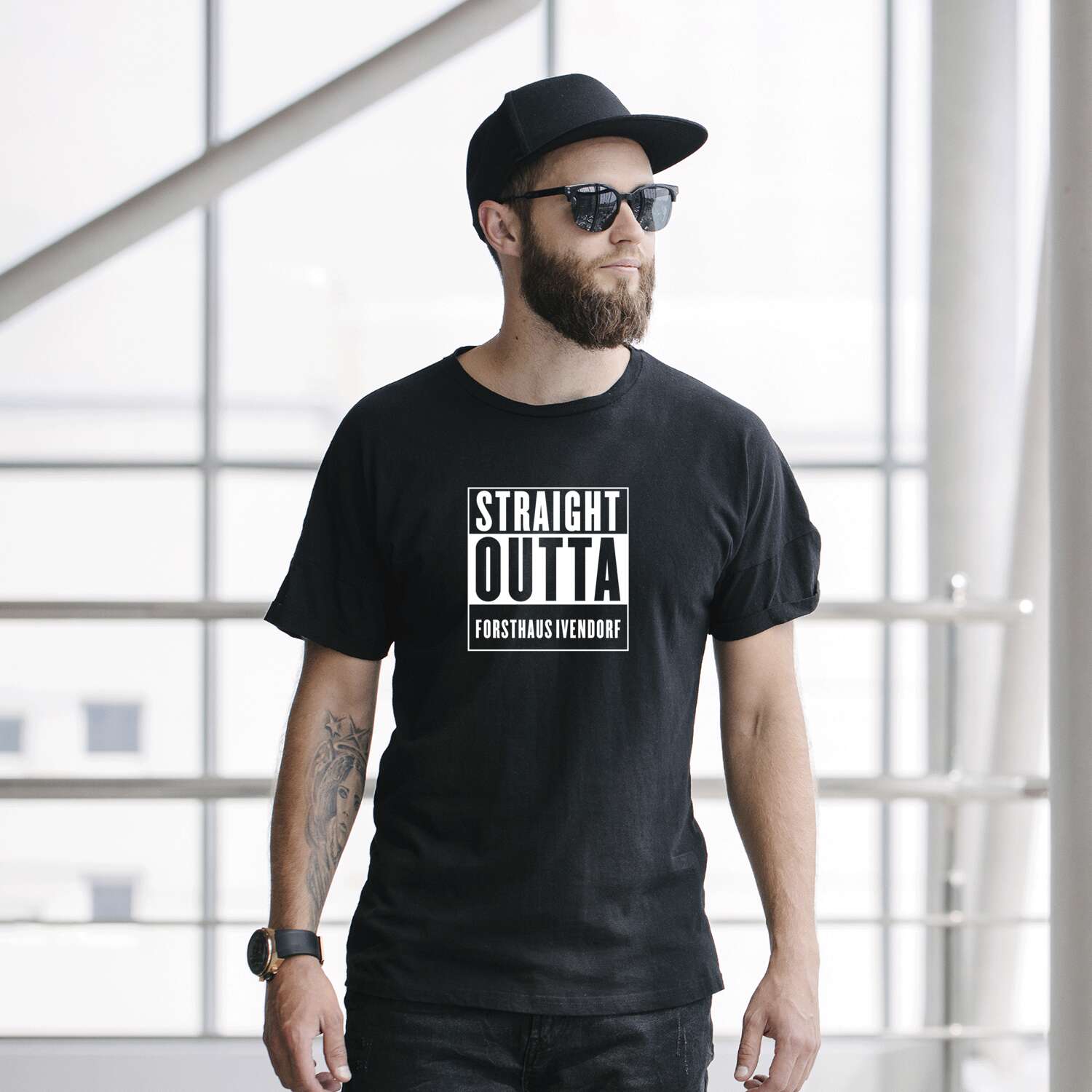 T-Shirt »Straight Outta« für den Ort »Forsthaus Ivendorf«