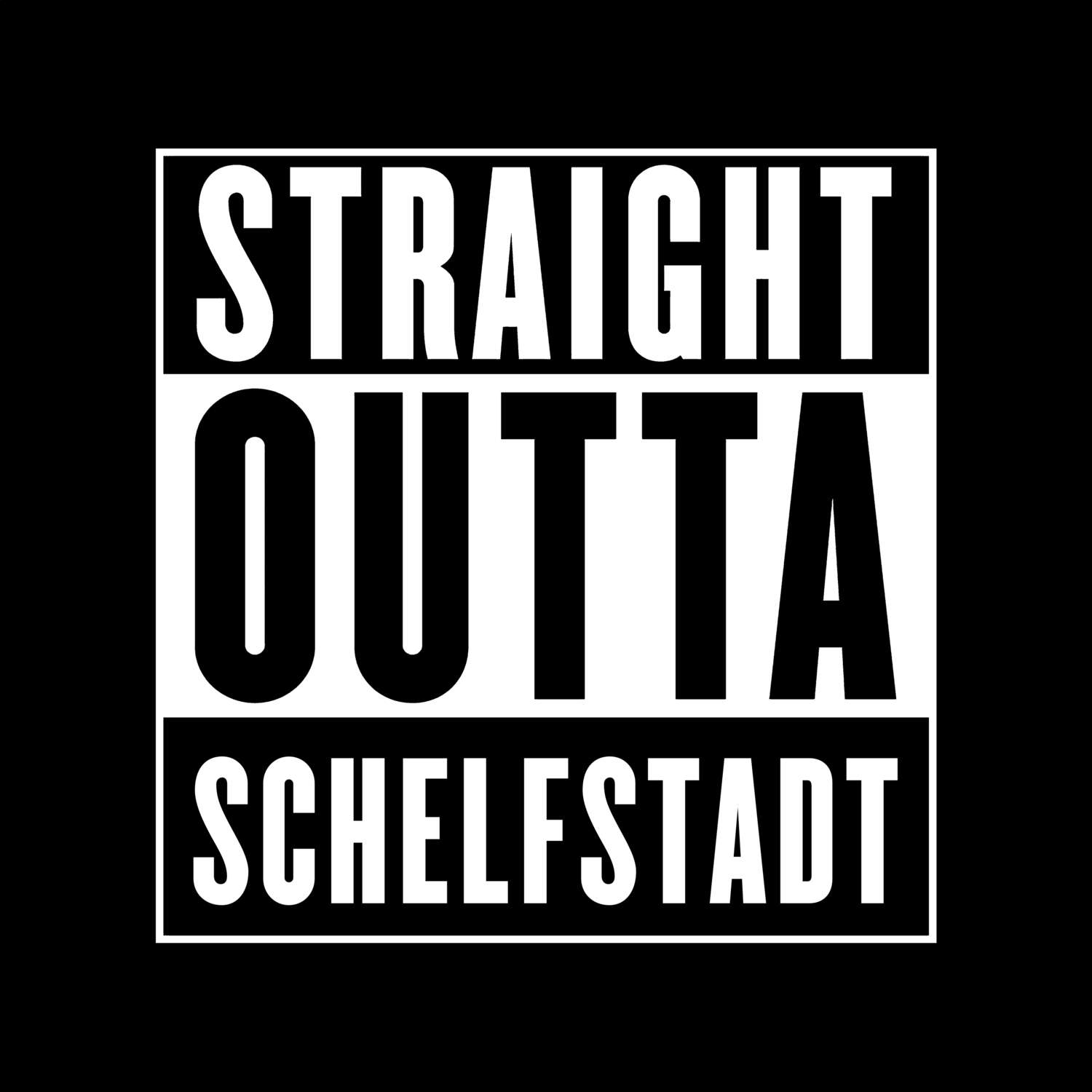 T-Shirt »Straight Outta« für den Ort »Schelfstadt«