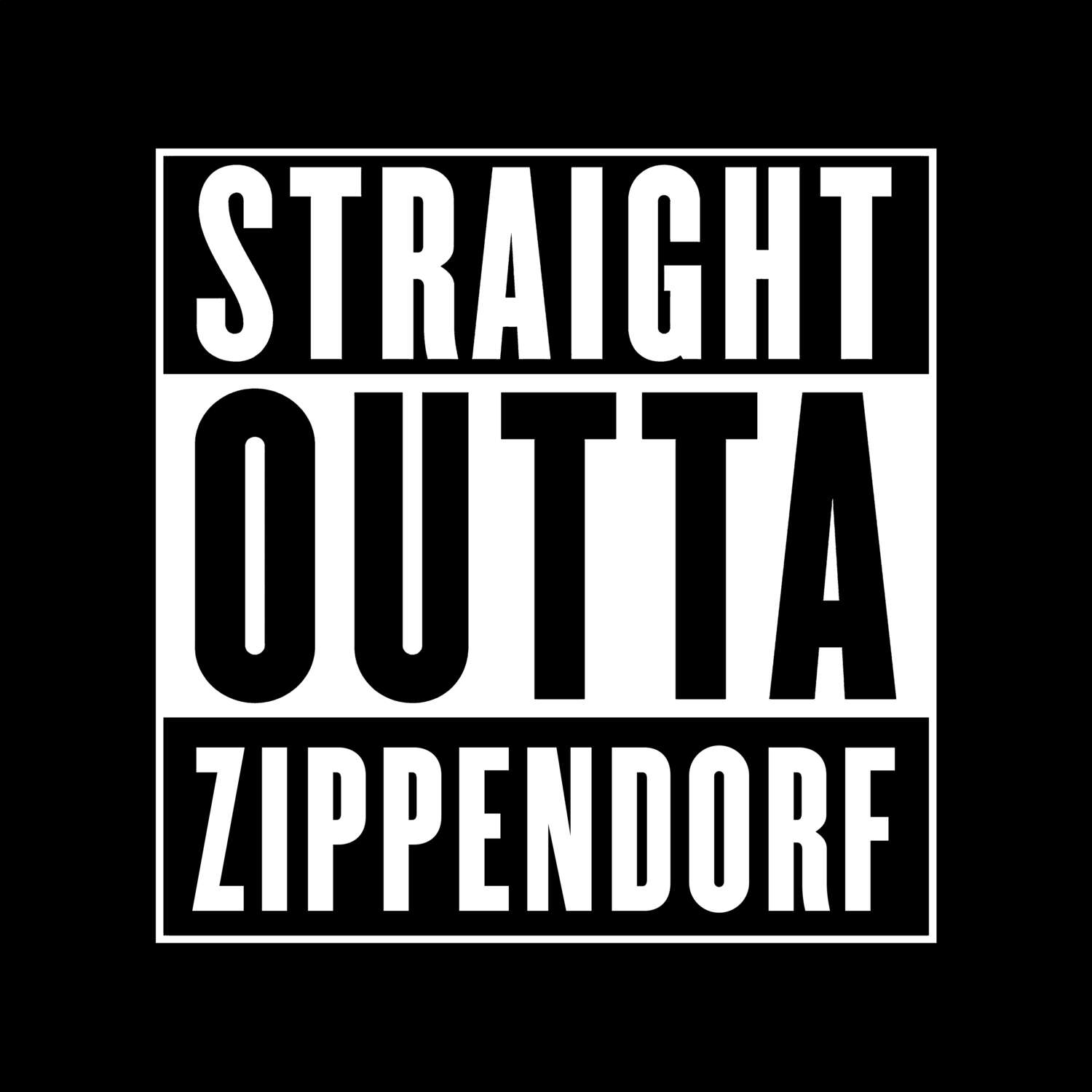 T-Shirt »Straight Outta« für den Ort »Zippendorf«