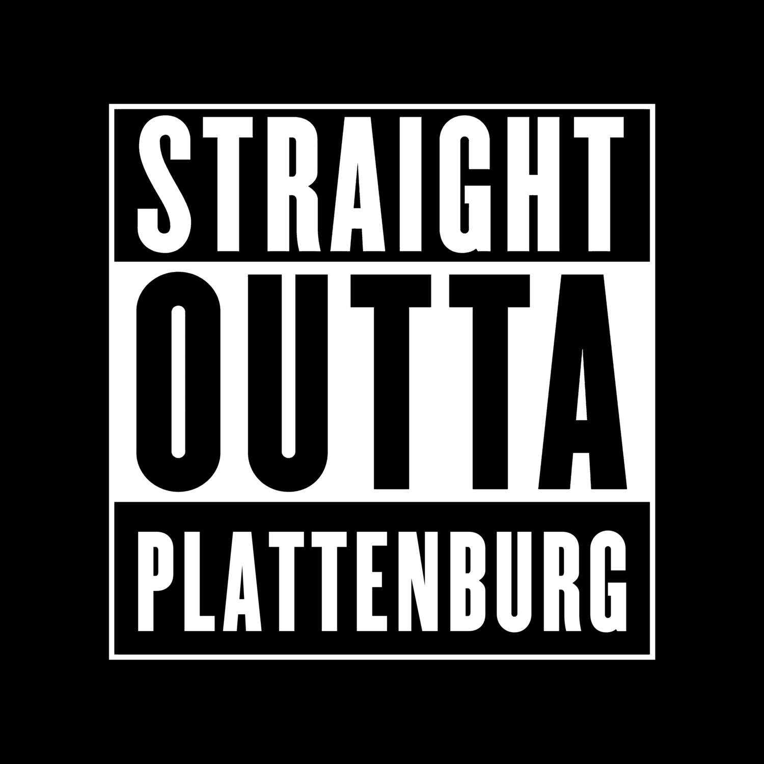 Plattenburg T-Shirt »Straight Outta«