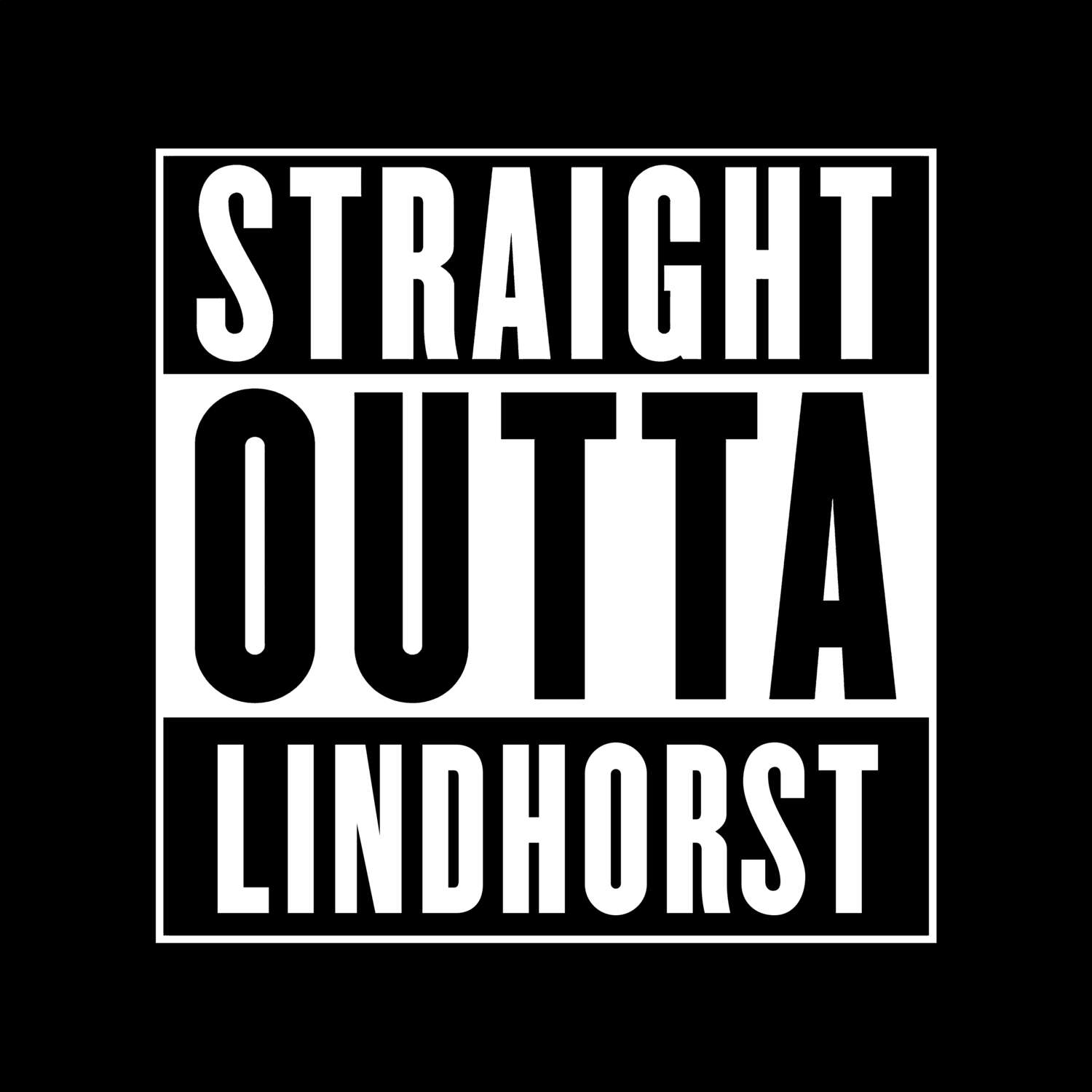 T-Shirt »Straight Outta« für den Ort »Lindhorst«