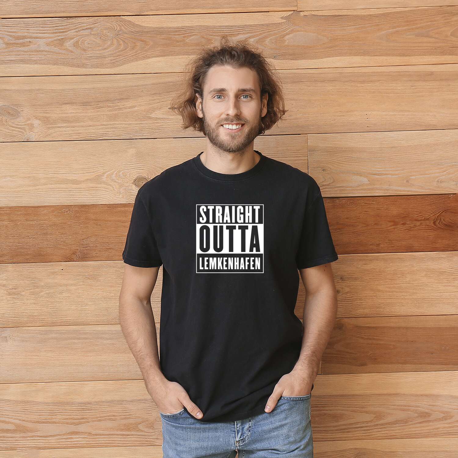T-Shirt »Straight Outta« für den Ort »Lemkenhafen«