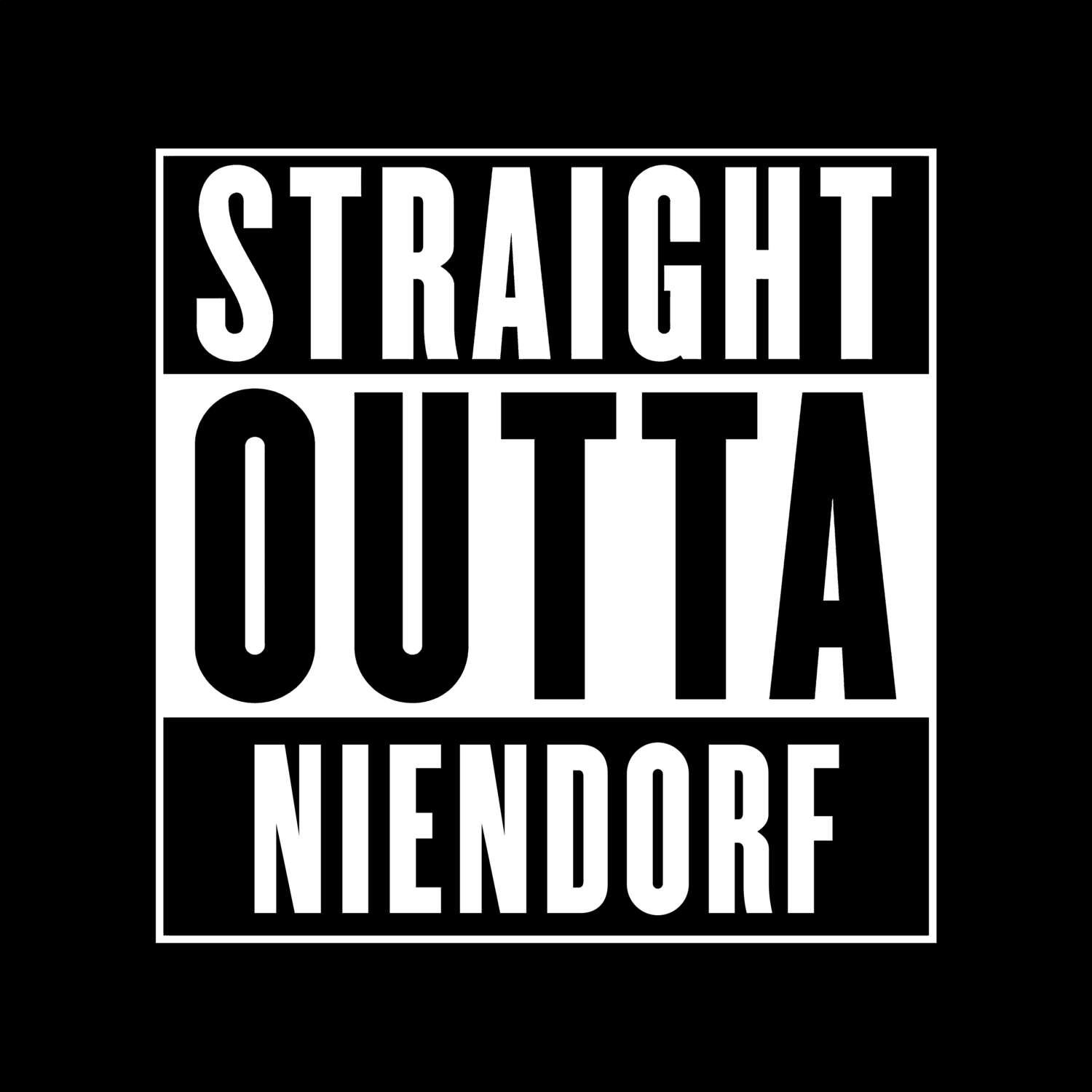 T-Shirt »Straight Outta« für den Ort »Niendorf«